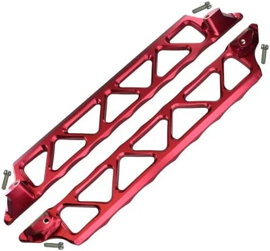 محافظ جانبی آلومینیومی GPM برای تراکسس 1:5 X Maxx 6S / X Maxx 8S / XRT 8S مانستر تراک - ست 2 عددی قرمز