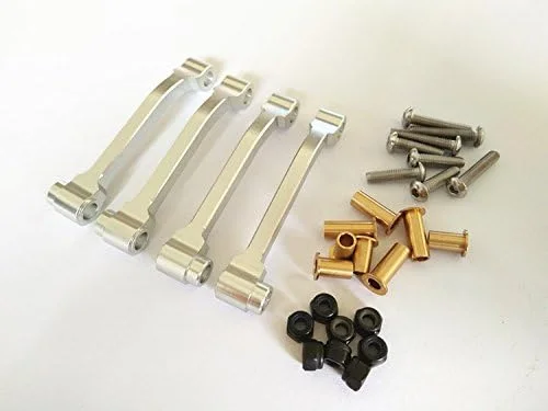 بازوی شعاعی آلومینیومی - مجموعه 4 عددی برای ماشین آرسی 1/14 کینگ نایت هولر تریلر تراکتور کامیون نقره ای