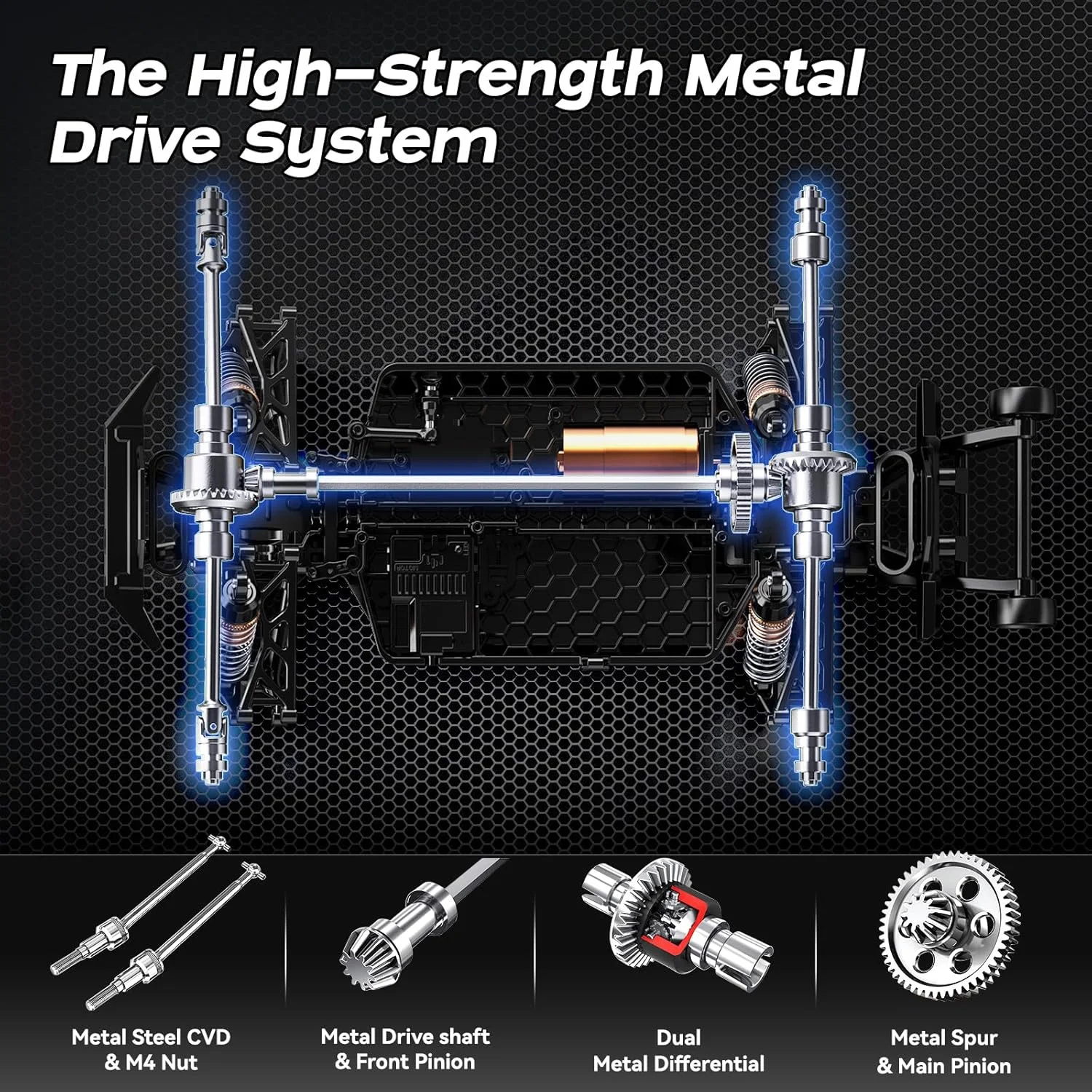 ماشین آرسی براشلس 1/14 برای بزرگسالان، حداکثر سرعت 42 مایل در ساعت، کمک فنر روغنی، الکتریکی، 4WD، ماشین آرسی تراک مانستر، ماشین های کنترل از راه دور برای بزرگسالان، تراک آرسی با دو باتری لیپو 2S، سازگار با لیپو 3S