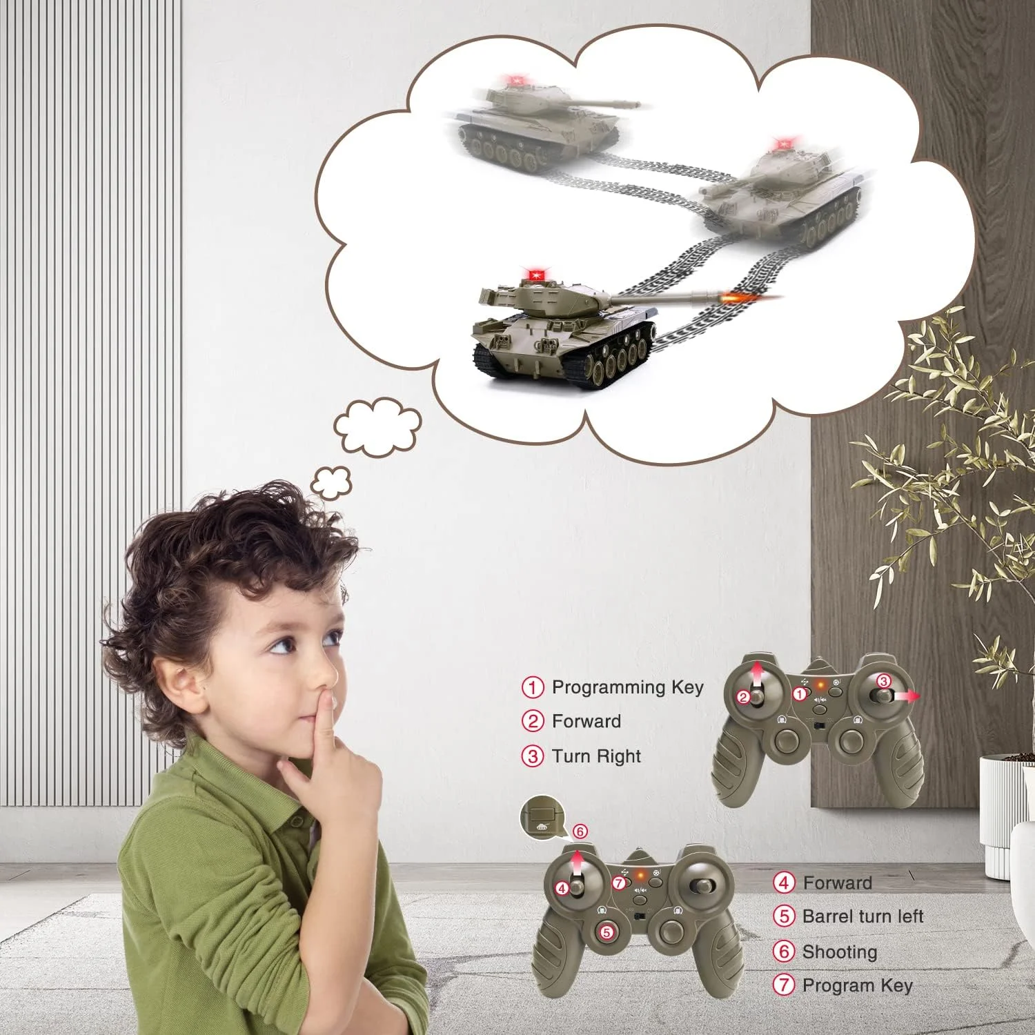 تانک جنگی ارتش آمریکا مدل BEAURE M41A3، تانک آرسی قابل برنامه ریزی با چراغ ها و صداهای واقعی، وسیله نقلیه آفرود مناسب تمام زمین ها، هدیه ای عالی برای پسران، 7 سال به بالا