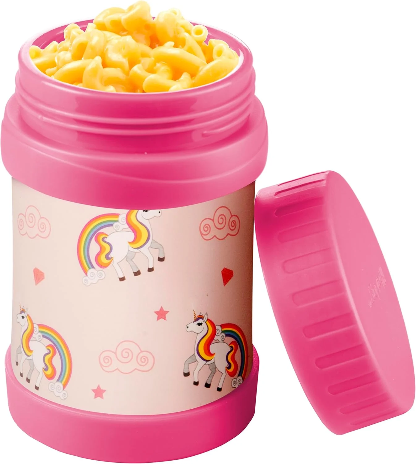 ظرف غذای استیل عایق دار 384 میلی لیتری Bentology برای کودکان - ظرف بزرگ ضد نشت برای نگهداری غذاهای گرم و سرد، سوپ و مایعات - فاقد BPA - مناسب برای اکثر جعبه های غذا و کیف ها - تک شاخ