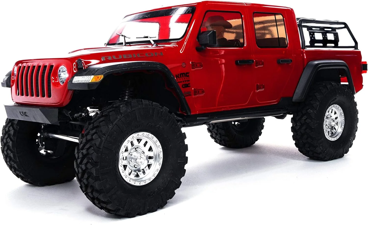 کامیون کنترلی آفرود Axial SCX10 III Jeep JT Gladiator Rock Crawler مقیاس 1/10 RTR (باتری و شارژر شامل نمی شود)، قرمز، AXI03006BT2
