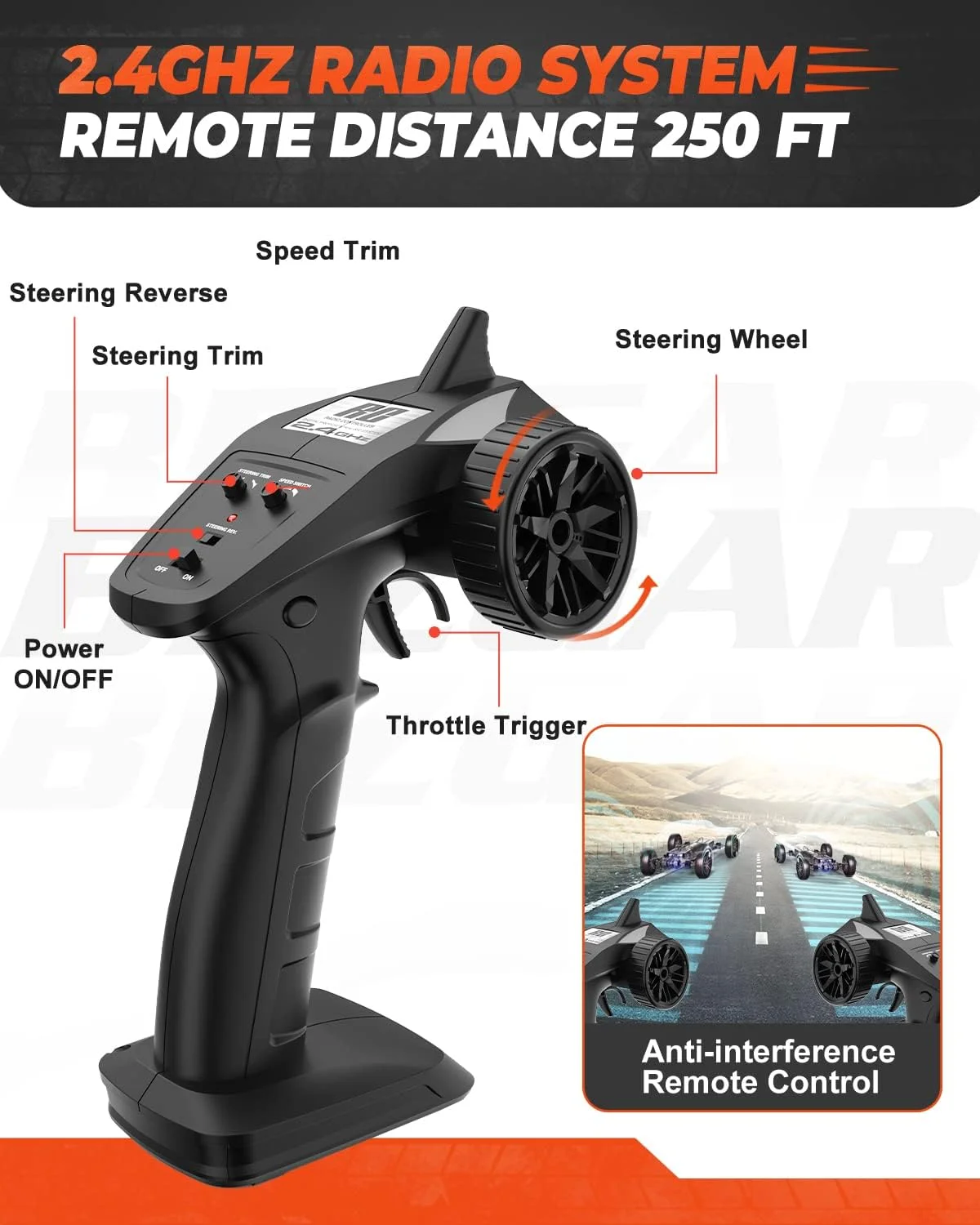 ماشین کنترلی حرفه ای BEZGAR HM161، مقیاس 1:16، چهار چرخ متحرک، سرعت بالا 40+ کیلومتر بر ساعت، مناسب تمام سطوح، اسباب بازی الکتریکی، ماشین آفرود، دارای 2 باتری قابل شارژ برای پسران، کودکان و بزرگسالان