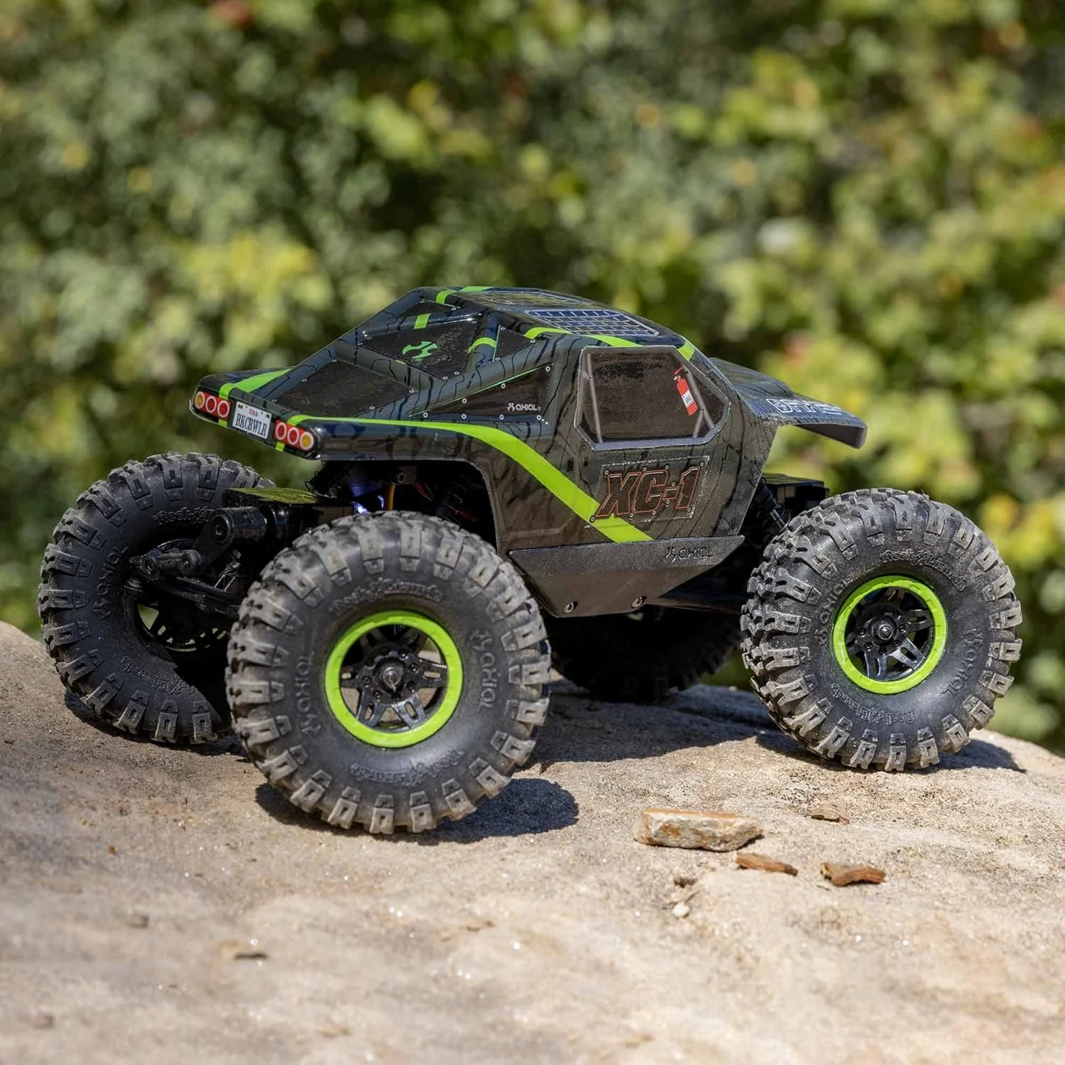 ماشین آرسی آفرود Axial AX24 XC-1 4WS Crawler Brushed RTR مقیاس 1/24 (شامل تمام لوازم مورد نیاز، بدون نیاز به خرید اضافی)، سبز، AXI00003T1