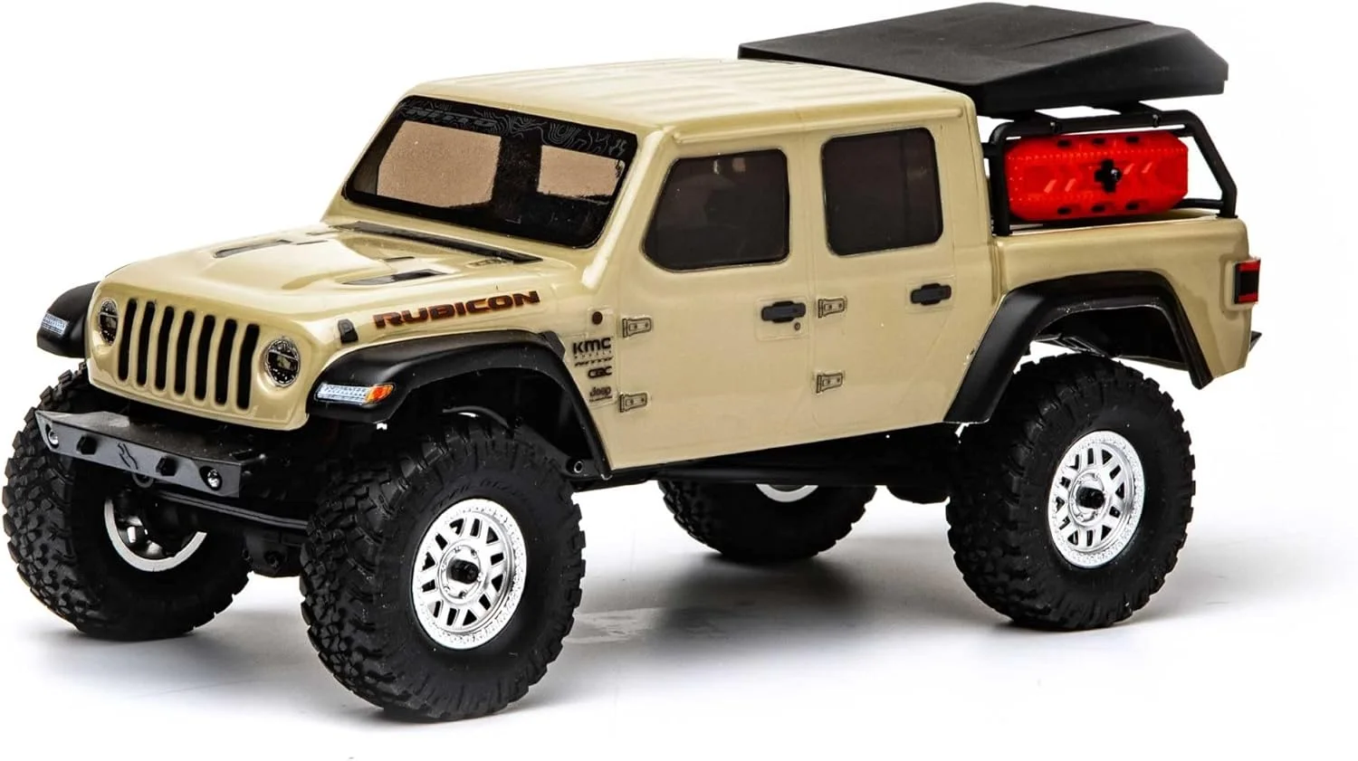 کامیون آرسی آکسیال SCX24 جیپ JT گلادیاتور 4WD صخره نورد براش خورده RTR مقیاس 1/24 (همه چیز در جعبه موجود است)، بژ، AXI00005T1