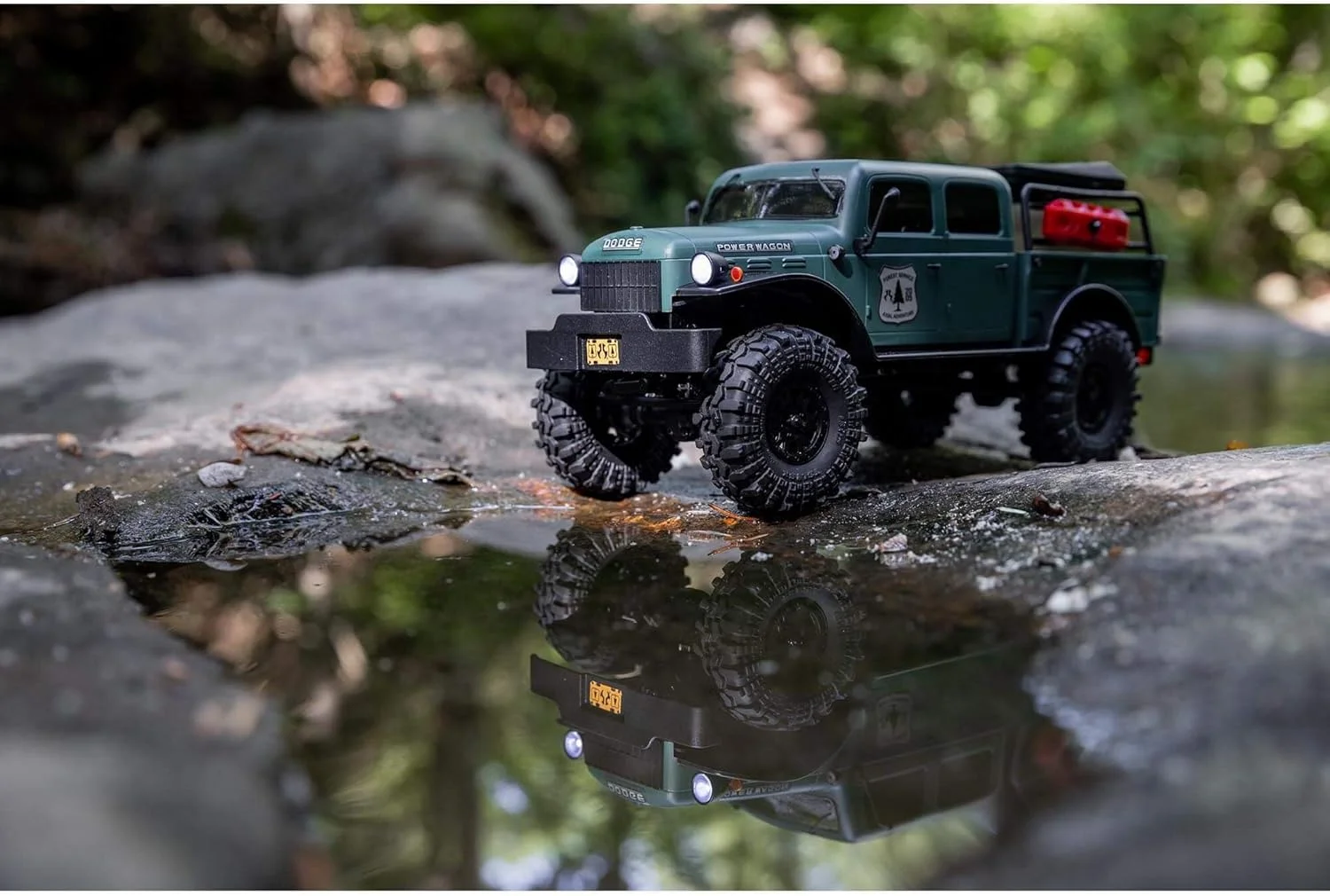 کامیون آرسی آکسیال SCX24 دوج پاور واگن 4 در دهه 40 سبز رنگ 1/24 چهار چرخ متحرک - RTR (شامل تمام موارد مورد نیاز برای اجرا)