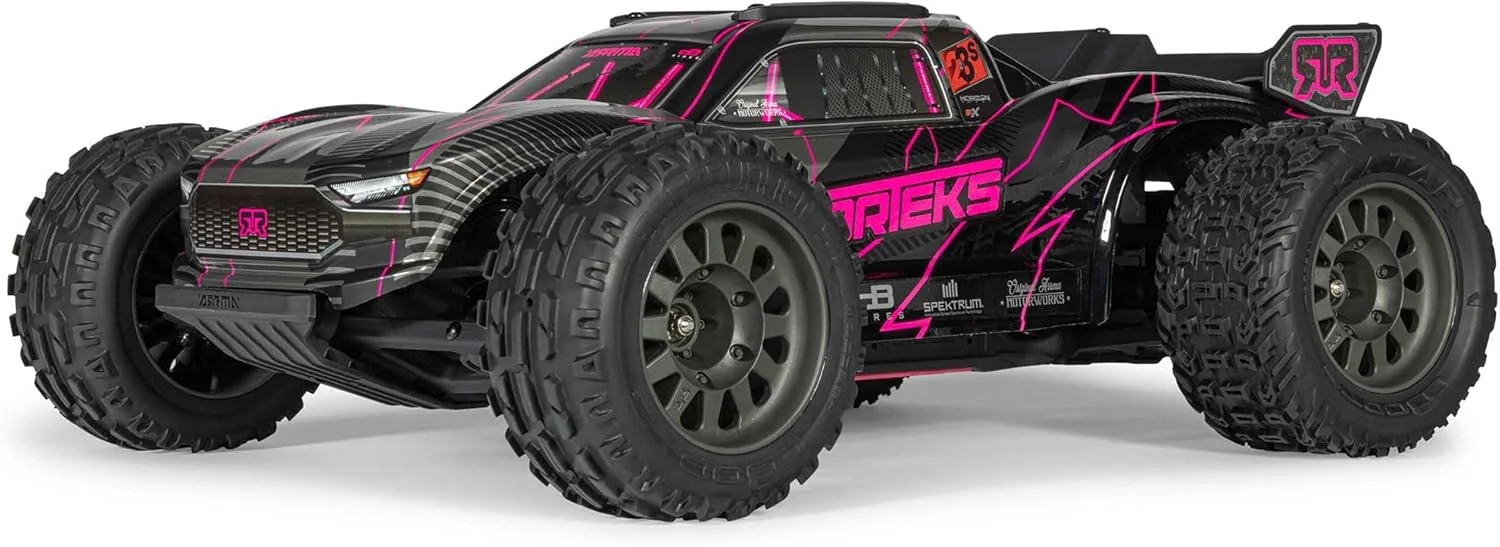 کامیون آرسی ARRMA مقیاس 1/10 VORTEKS 223S DSC 2WD RTR براشلس استادیوم تراک، صورتی، (باتری لیپو و شارژر شامل نمی شود) ARA3505T3