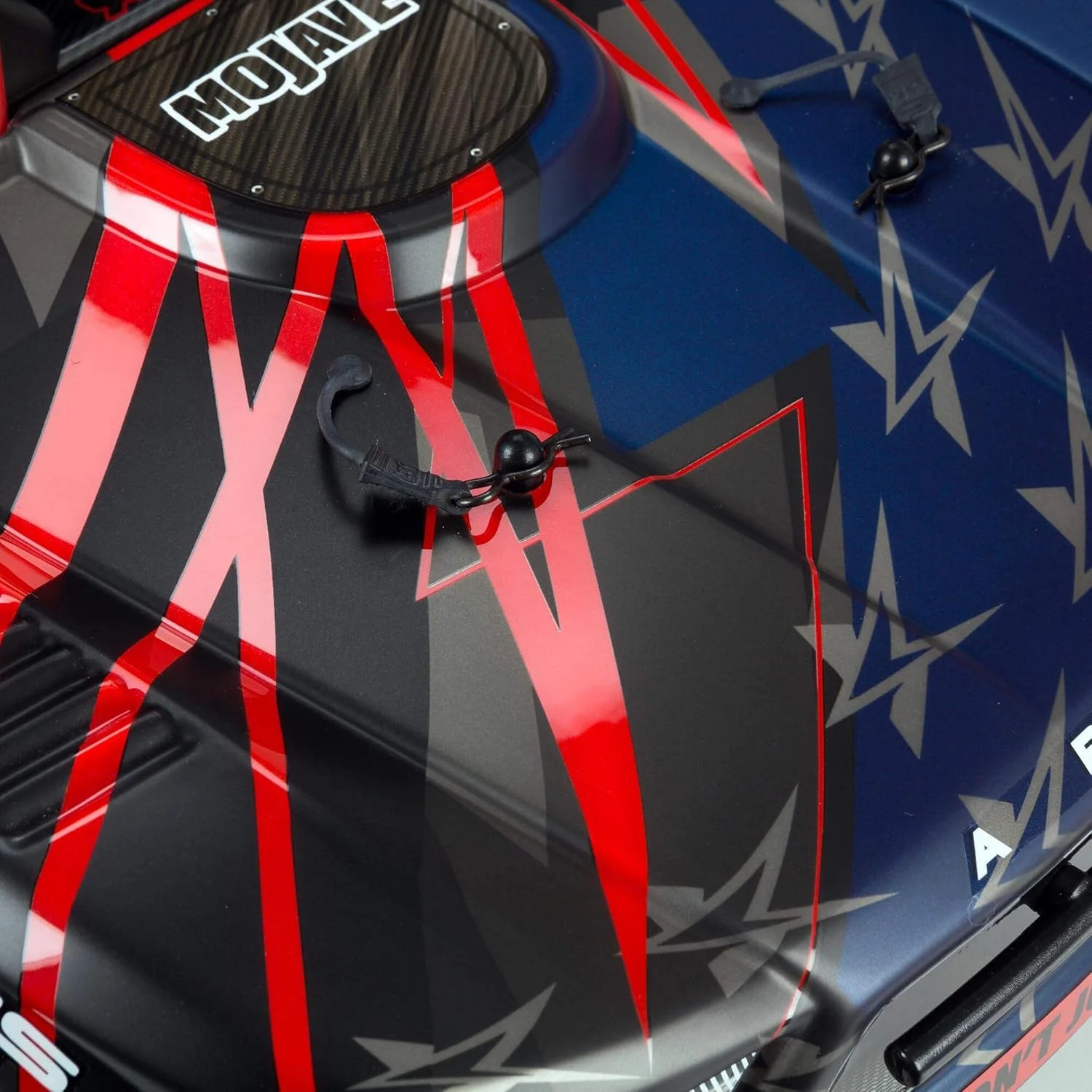 کامیون بیابانی ARRMA RC مدل Mojave 6S V2 4WD BLX مقیاس 1/7 با Spektrum Firma (آماده برای حرکت)، قرمز/مشکی، ARA7604V2T2