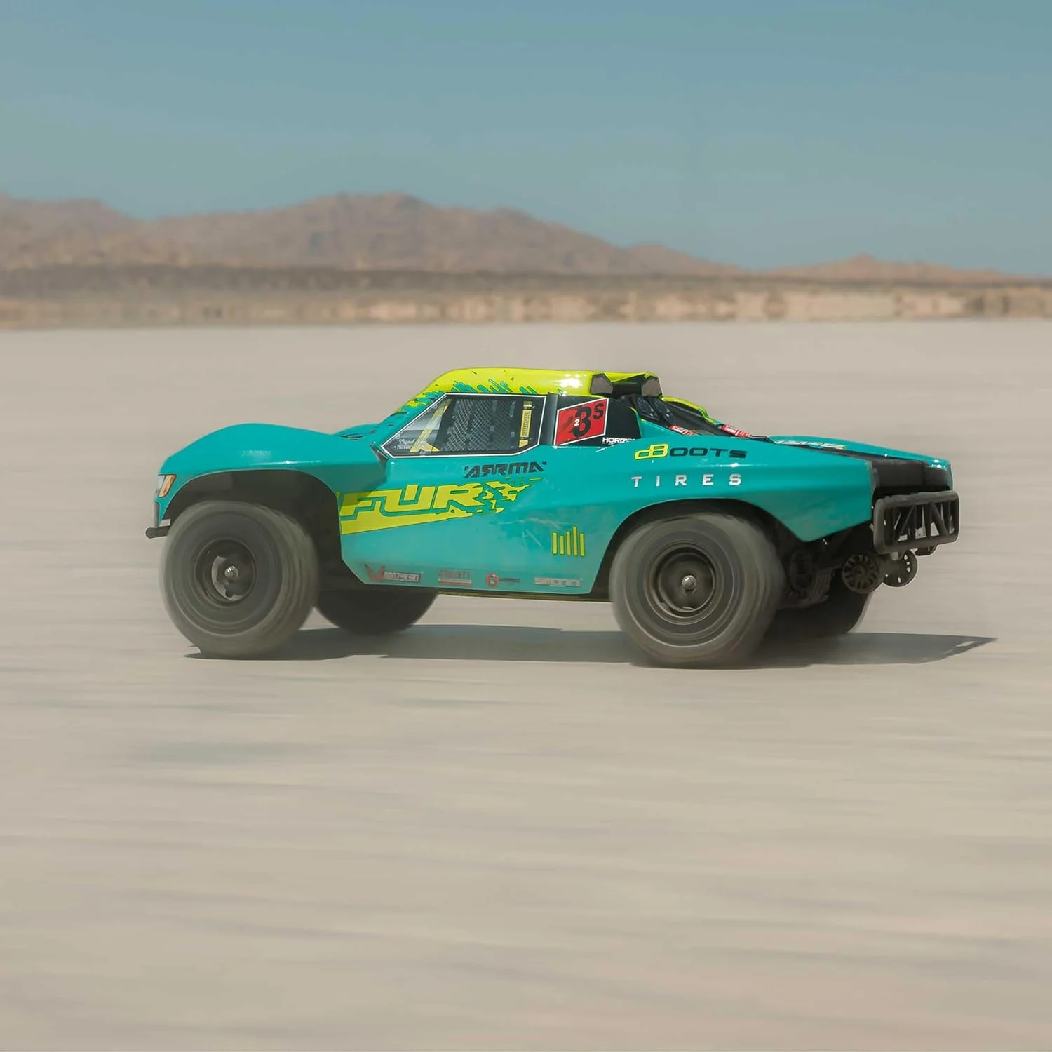 ماشین آرسی کامیون ARRMA مدل Fury 2wd 223S BLX بدون جاروبک مقیاس 1/10، کامیون مسابقه ای مسیر کوتاه RTR (باتری و شارژر شامل نمی شود) با DSC، سبز، ARA3521T2