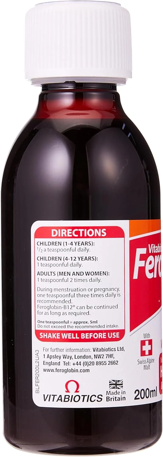 مایع فروگلوبین B12 ویتابیوتیکس مایع فروگلوبین B12 ویتابیوتیکس