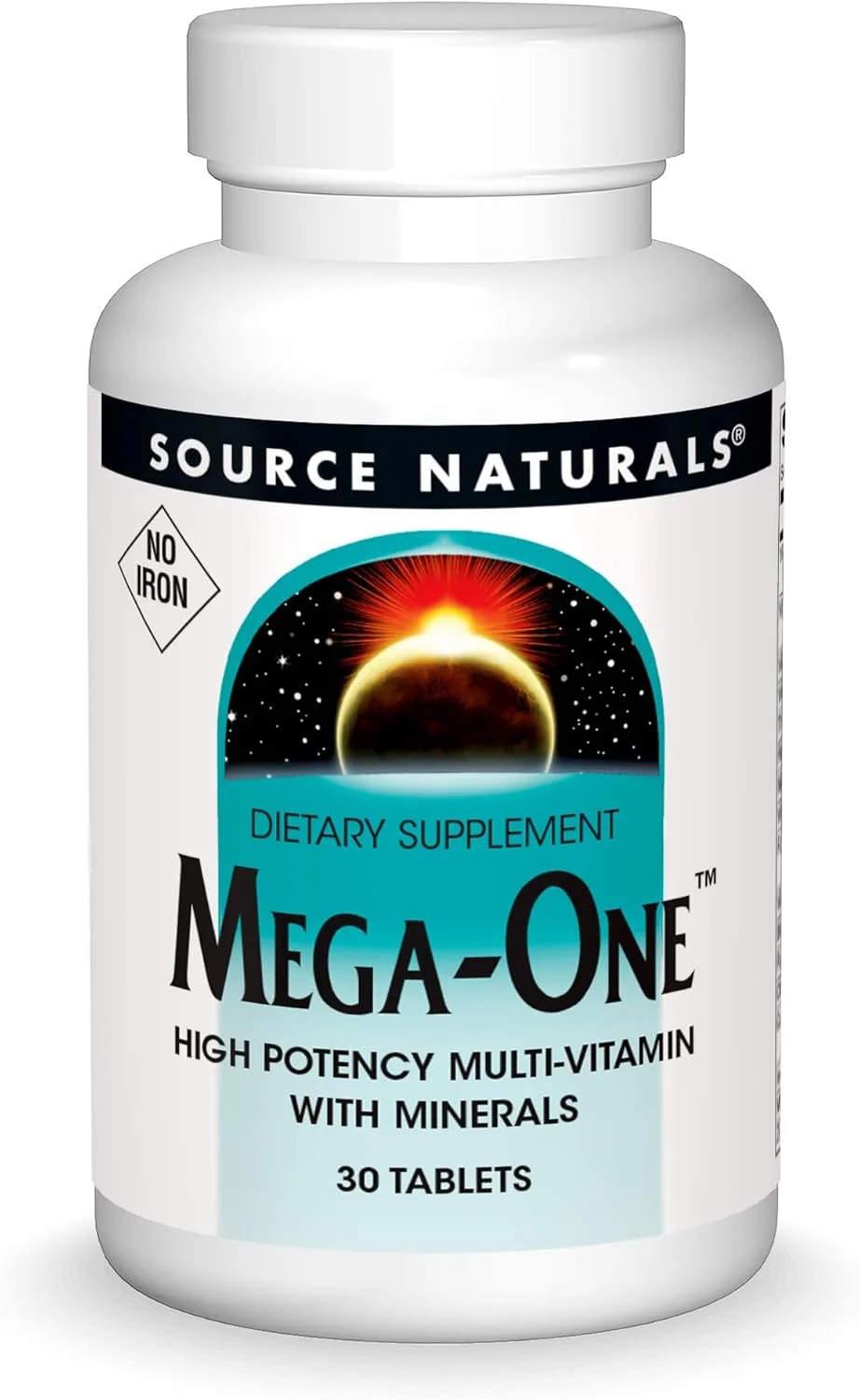 سورس نچرالز مگا-وان مولتیپل بدون آهن، 30 عدد قرص
