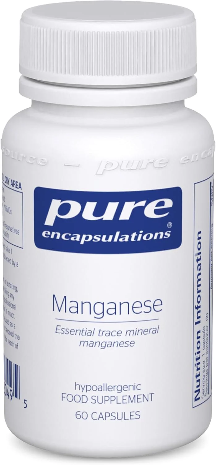 منگنز Pure Encapsulations 8 میلی گرم - مکمل منگنز با قابلیت جذب بالا - 60 کپسول گیاهی