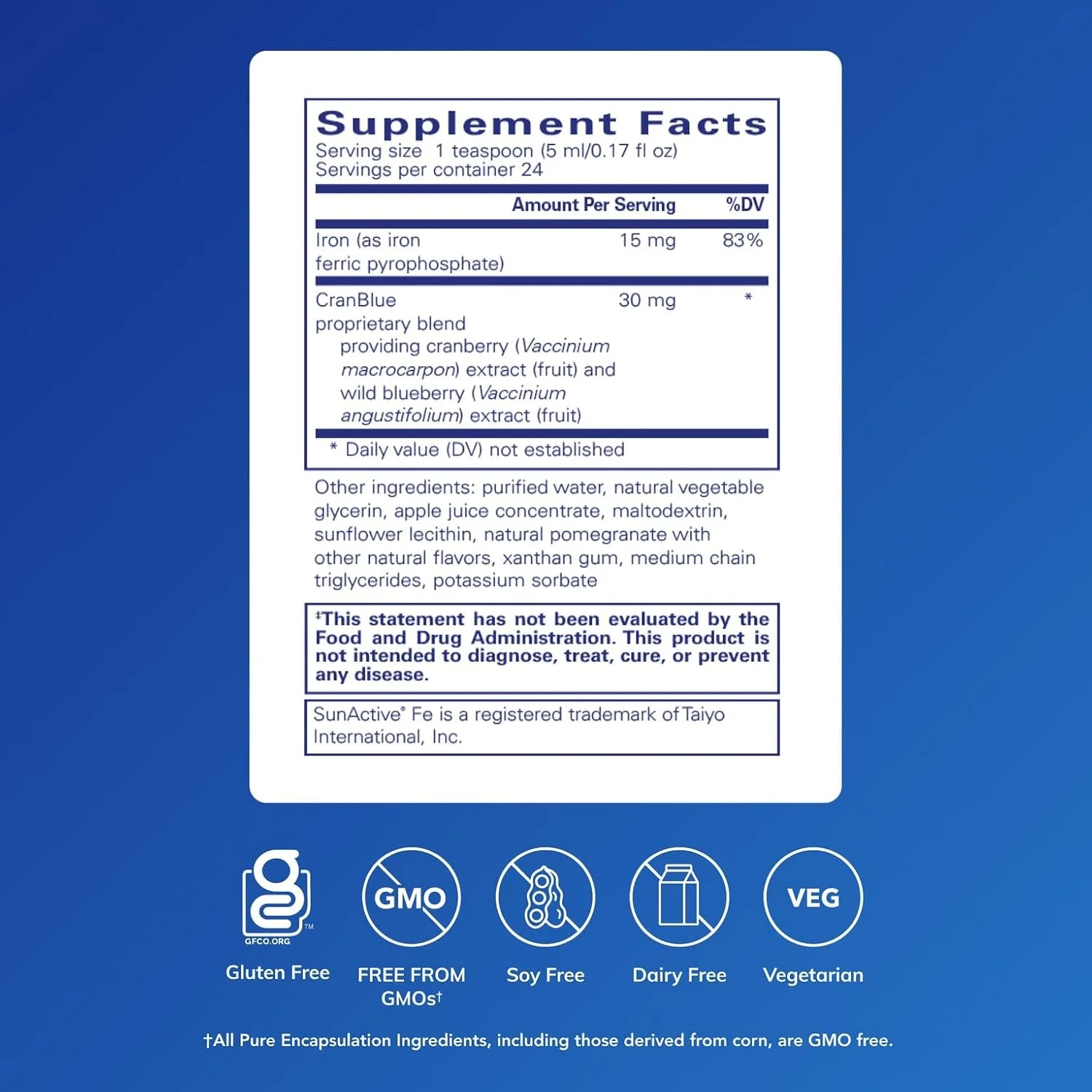 مایع آهن Pure Encapsulations - مکمل ضد حساسیت برای پشتیبانی از عملکرد هموگلوبین و میوگلوبین - 4.1 fl. oz. مایع آهن Pure Encapsulations - مکمل ضد حساسیت برای پشتیبانی از عملکرد هموگلوبین و میوگلوبین - 4.1 fl. oz.