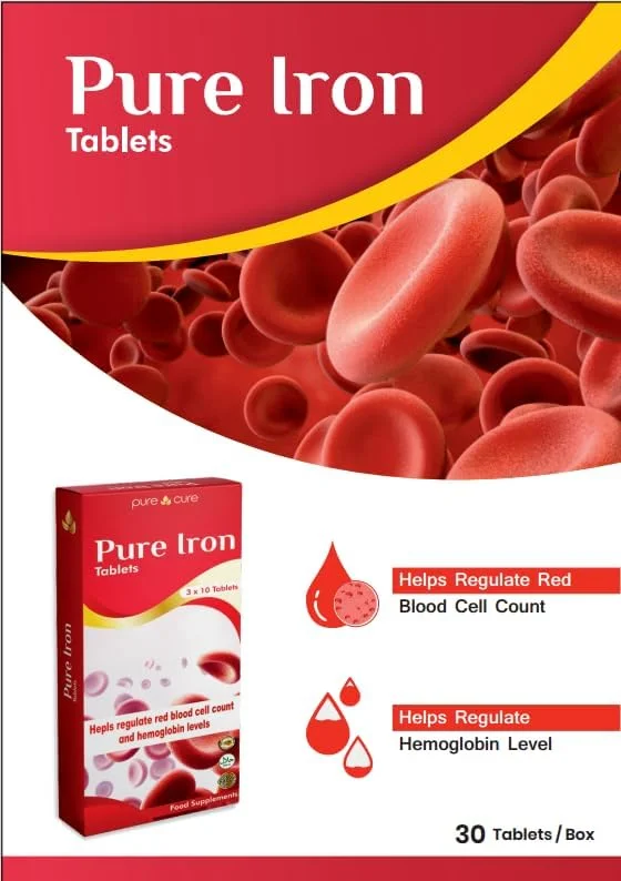 مکمل غذایی آهن خالص، بسته 30 عددی مکمل غذایی آهن خالص، بسته 30 عددی