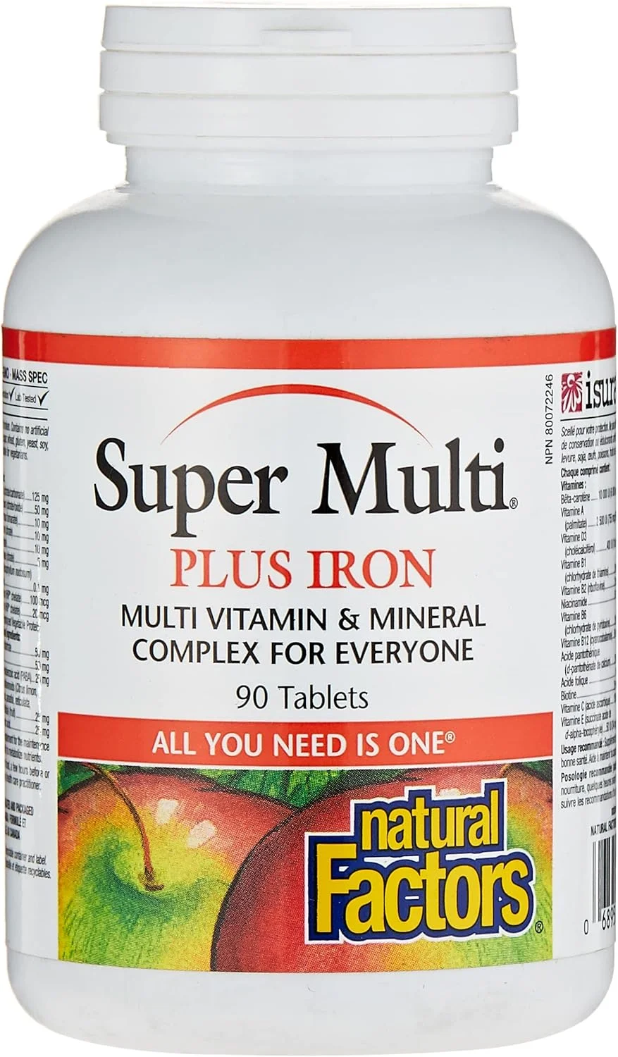 نچرال فاکتورز سوپر مولتی پلاس آهن، 90 سافت ژل