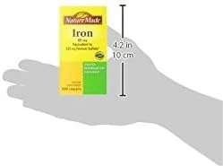 مکمل آهن 65 میلی گرم نیچرمید، معادل 325 میلی گرم سولفات آهن - 300 قرص مکمل آهن 65 میلی گرم نیچرمید، معادل 325 میلی گرم سولفات آهن - 300 قرص