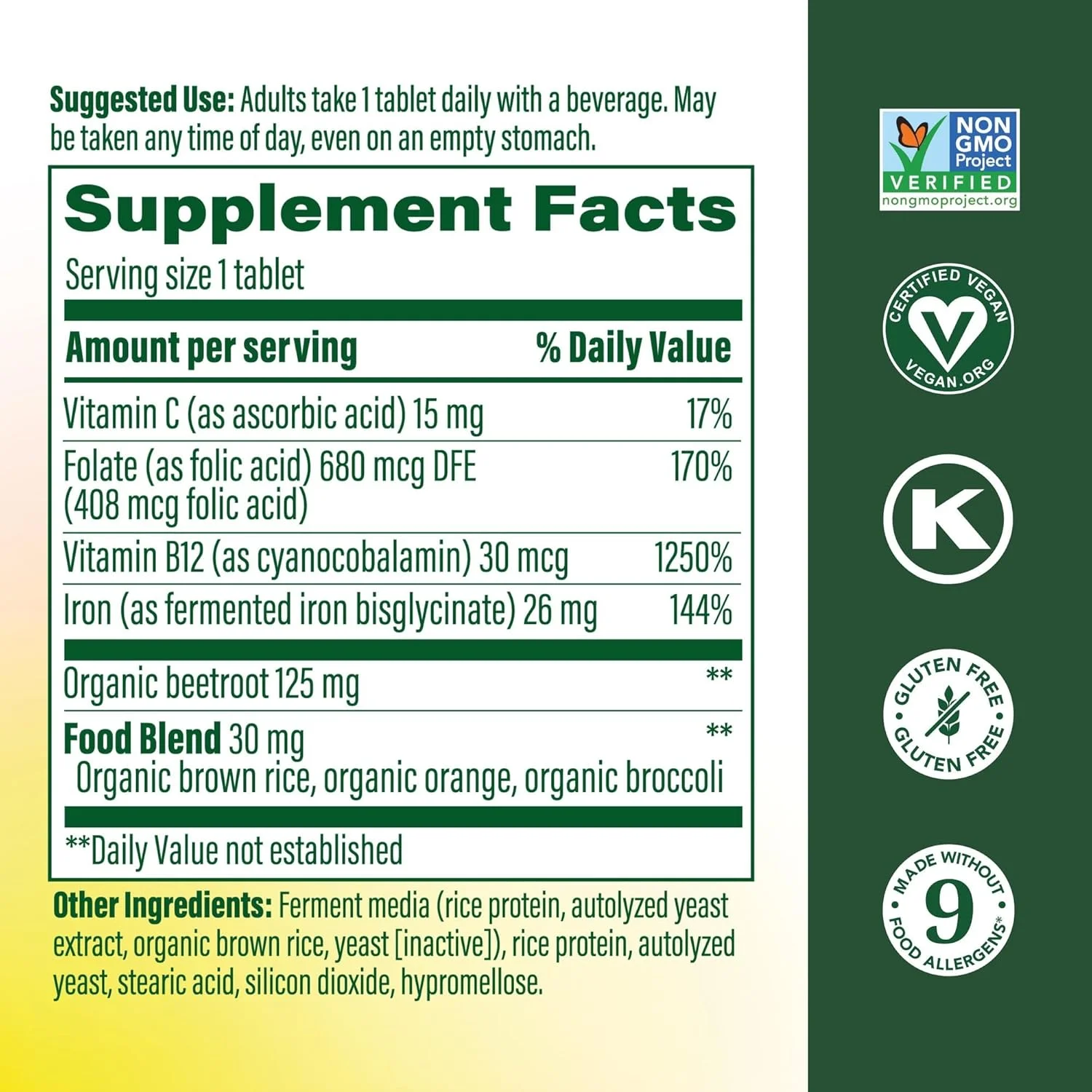مکمل آهن MegaFood Blood Builder - نشان داده شده است که سطح را بدون حالت تهوع یا یبوست افزایش می دهد، پشتیبانی از انرژی با آهن، ویتامین B12 و اسید فولیک، گیاهی، 90 قرص مکمل آهن MegaFood Blood Builder - نشان داده شده است که سطح را بدون حالت تهوع یا یبوست افزایش می دهد، پشتیبانی از انرژی با آهن، ویتامین B12 و اسید فولیک، گیاهی، 90 قرص