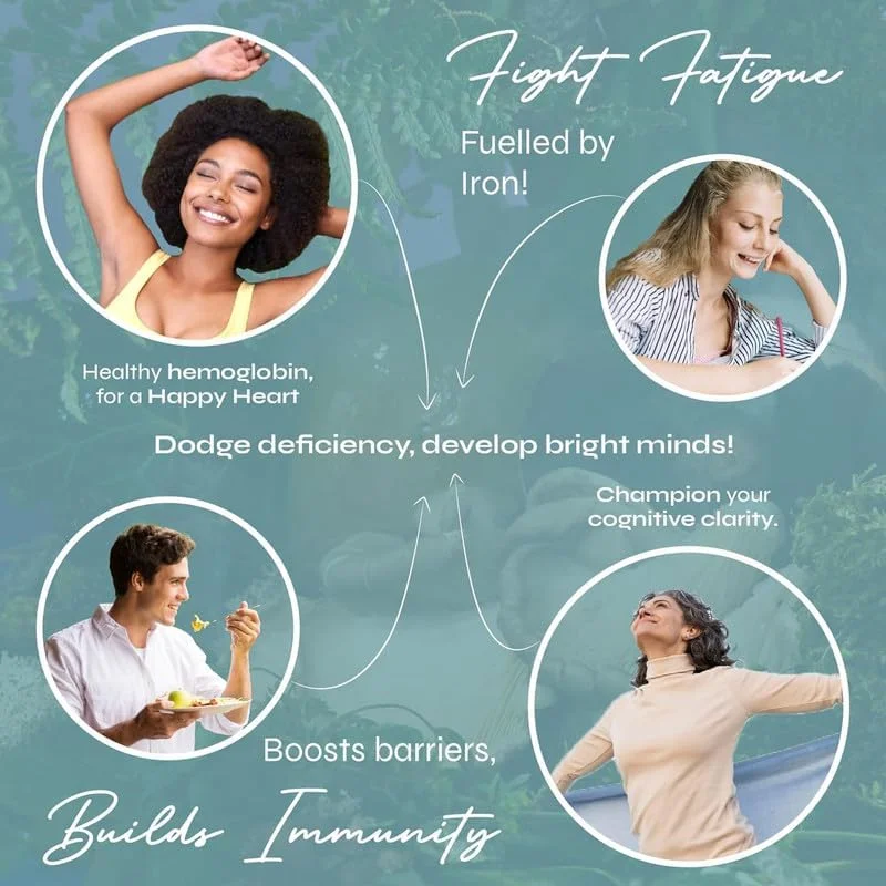 پاستیل های خوشمزه آهن - 7 میلی گرم آهن برای انرژی و پشتیبانی از سیستم ایمنی - طعم توت مخلوط طبیعی - 60 پاستیل گیاهی، تامین یک ماهه