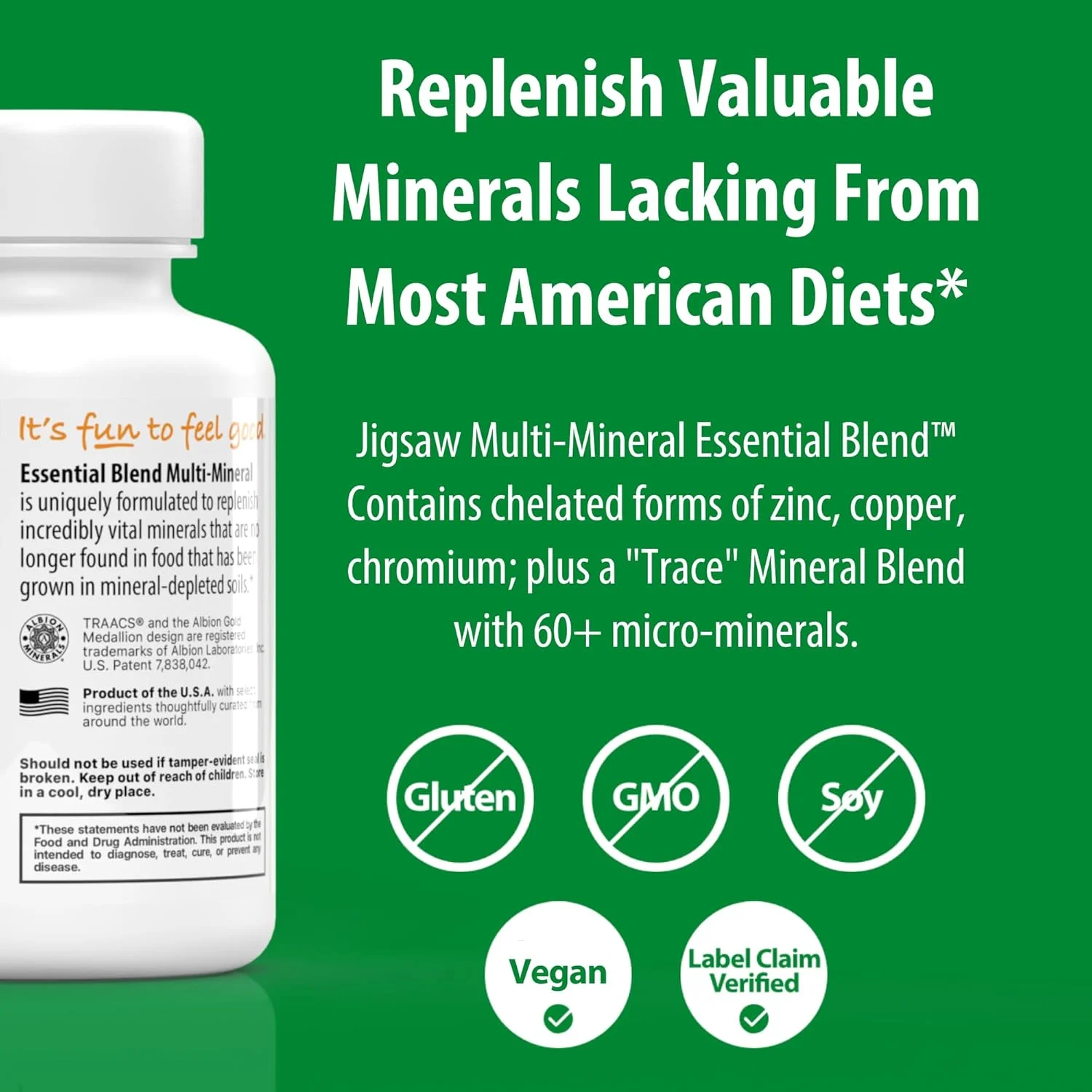 مخلوط مواد معدنی ضروری Jigsaw Health | 90 کپسول | 90 سروینگ مخلوط مواد معدنی ضروری Jigsaw Health | 90 کپسول | 90 سروینگ