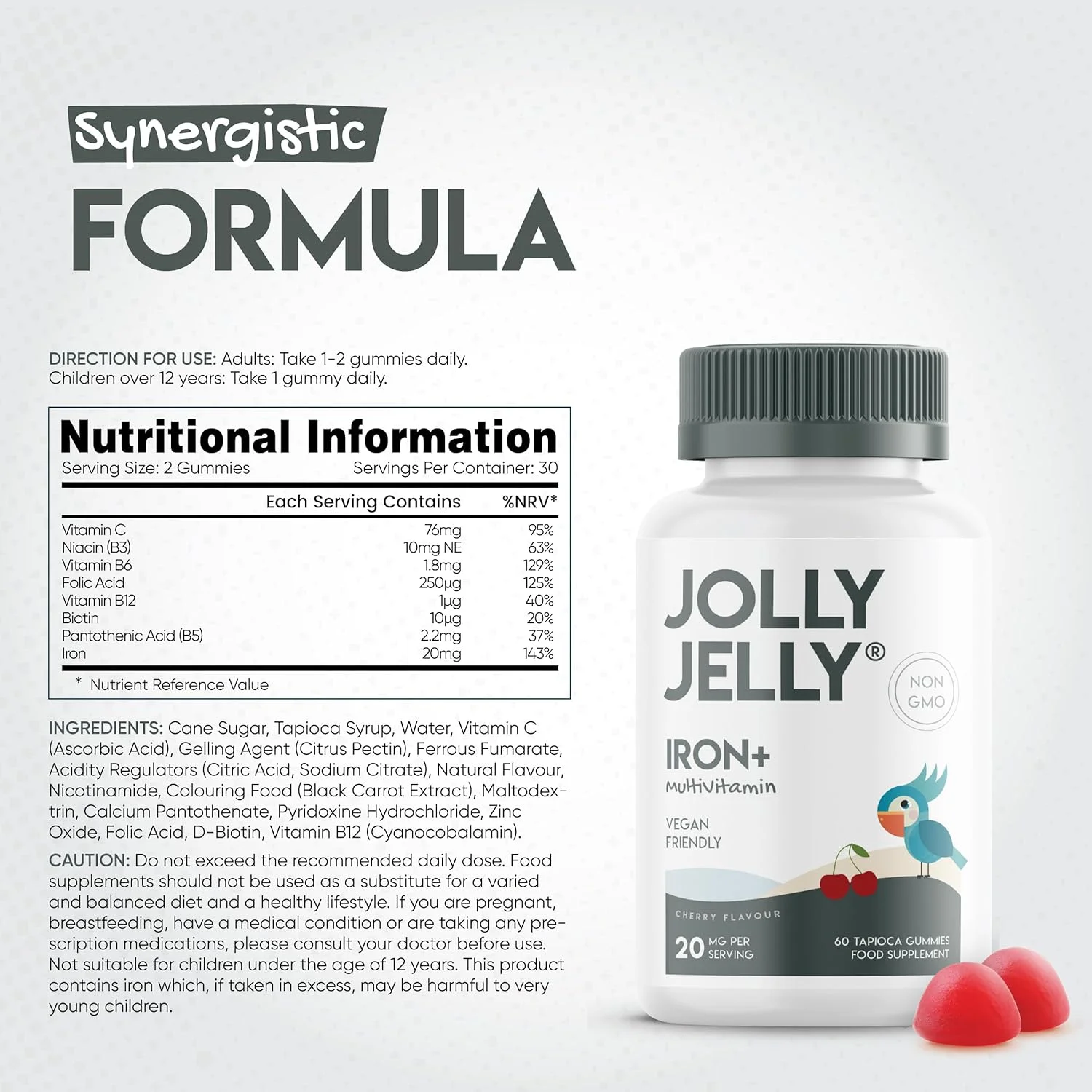 پاستیل های تاپیوکا آهن و مولتی ویتامین - 3200 میکروگرم - فرمول قوی برای انرژی و ایمنی، ساخته شده با تاپیوکا ارگانیک، طعم گیلاس - کوشر، حلال، غیر GMO - 60 پاستیل میوه ای گیاهی. پاستیل های تاپیوکا آهن و مولتی ویتامین - 3200 میکروگرم - فرمول قوی برای انرژی و ایمنی، ساخته شده با تاپیوکا ارگانیک، طعم گیلاس - کوشر، حلال، غیر GMO - 60 پاستیل میوه ای گیاهی.