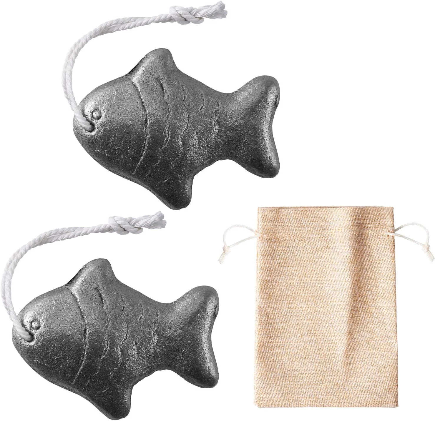 بسته دو عددی ماهی آهنی همراه با کیف - ابزاری موثر و ایمن برای پخت و پز و افزودن آهن به غذا، ایده آل برای گیاهخواران و ورزشکاران