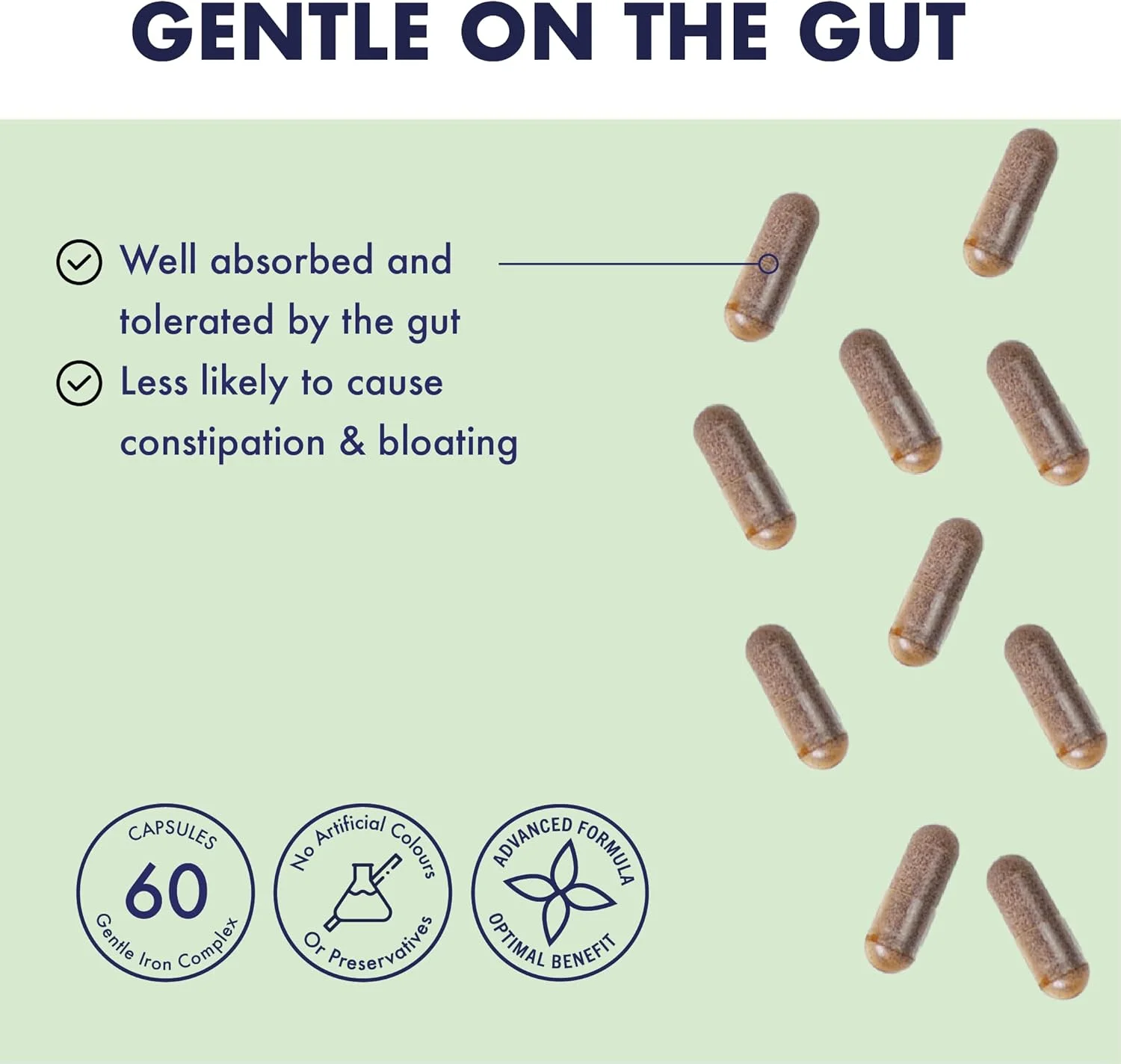 کپسول های کمپلکس آهن ملایم هایر نیچر نات، 60 عددی کپسول های کمپلکس آهن ملایم هایر نیچر نات، 60 عددی