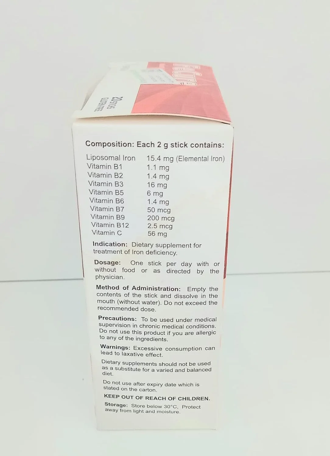 پودر خوراکی آهن لیپوزومال به همراه ویتامین C و کمپلکس B، 20 عدد پودر خوراکی آهن لیپوزومال به همراه ویتامین C و کمپلکس B، 20 عدد