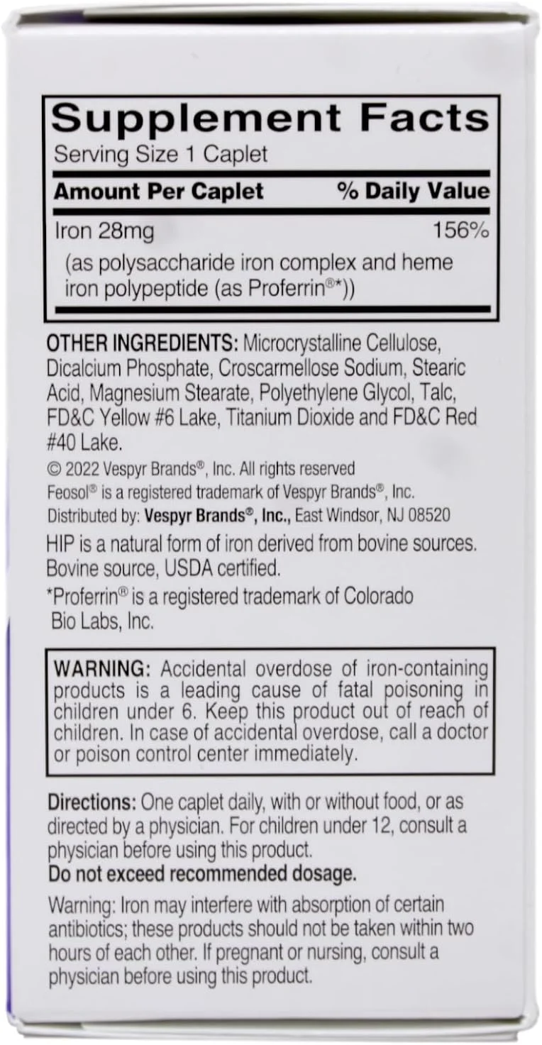 مکمل آهن Feosol Bifera HIP & PIC، کامل - 30 کپسول، بسته 3 عددی مکمل آهن Feosol Bifera HIP & PIC، کامل - 30 کپسول، بسته 3 عددی