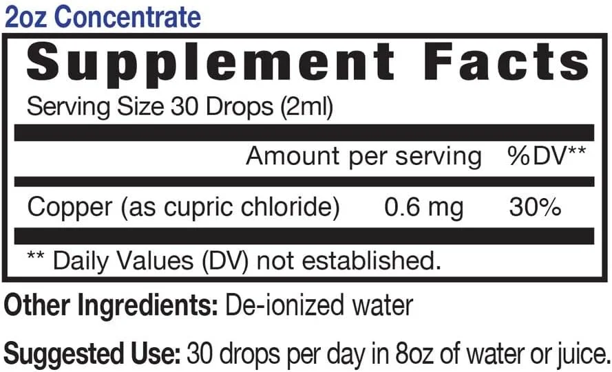 مس یونیزه ایدون - مکمل مس، کنسانتره مایع، مکمل غذایی معدنی برای پشتیبانی از گلبول های قرمز و پوست سالم - بطری 2 اونسی