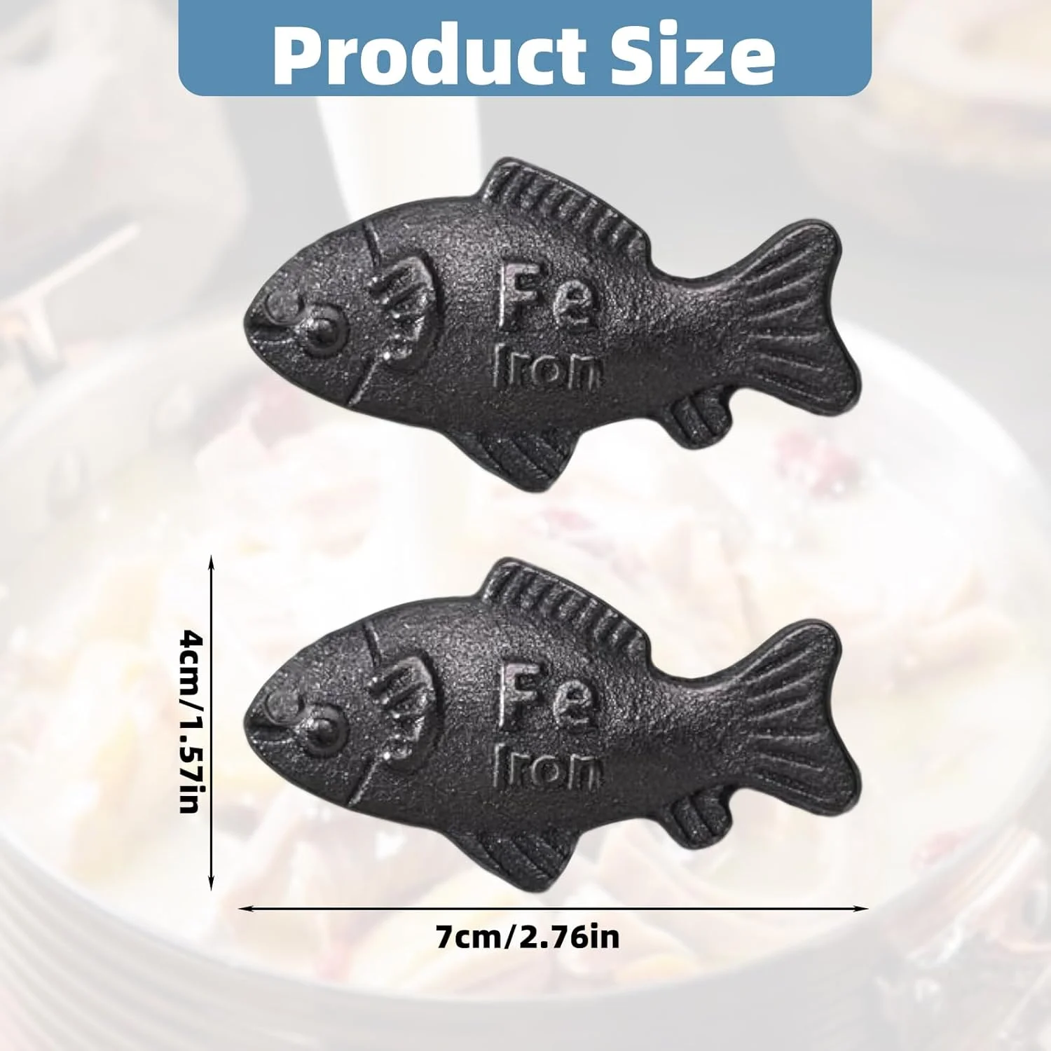 ماهی آهنی برای کمبود آهن، مجسمه ماهی چدنی، کاهش خطر کمبود، مناسب برای گیاهخواران، ورزشکاران، زنان باردار و کودکان، مبارزه ایمن با کم خونی و کمبود، هدیه ای برای عزیزان، بسته 2 عددی ماهی آهنی، افزودنی طبیعی