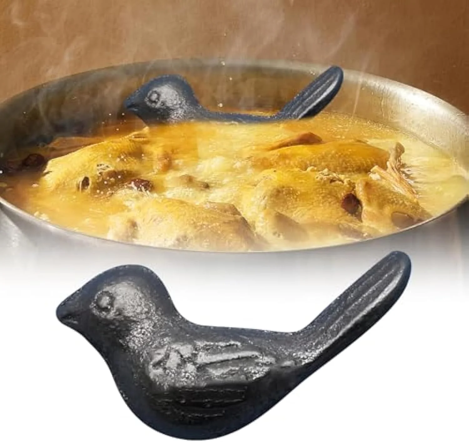 ابزار پخت و پز آهنی طرح پرنده | مکمل غذایی برای پخت و پز، مناسب برای وعده های غذایی روزانه ورزشکاران، زنان، مردان، آشپزخانه، منزل، اجاق گاز، میز غذاخوری، کلکسیونی