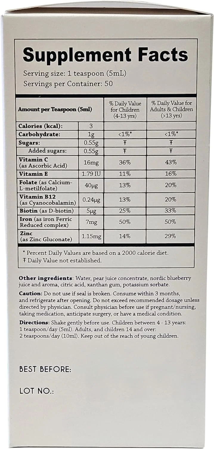 مکمل آهن مایع با بلوبری نوردیک مکمل آهن مایع با بلوبری نوردیک