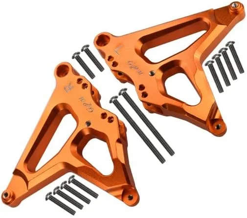 قطعات ارتقاء Traxxas Unlimited Desert Racer 4X4 (#85076-4) - پایه کمک فنر عقب آلومینیومی - یک جفت - نارنجی