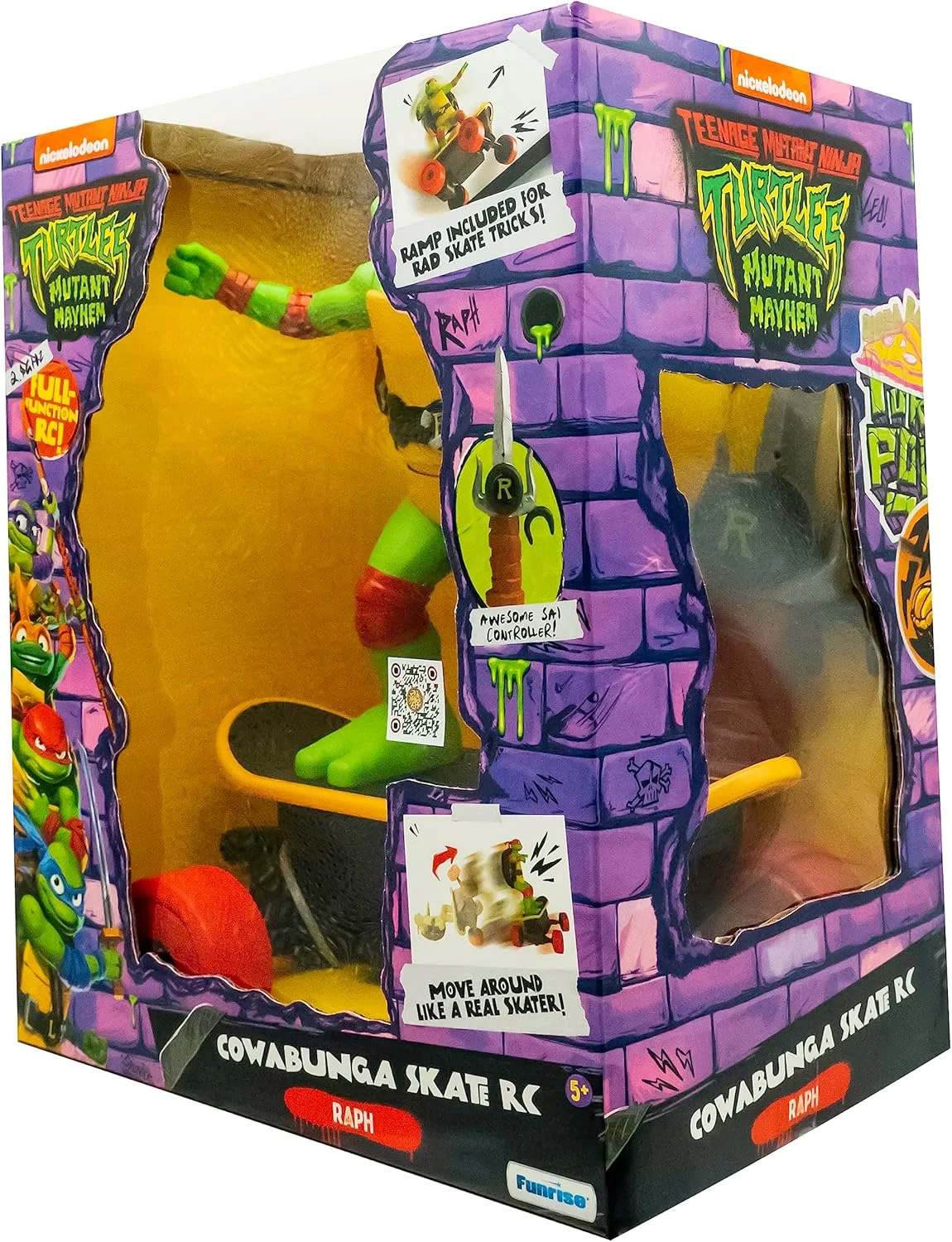 اسباب بازی لاک پشت های نینجا جهش یافته نوجوان، اسکیت کنترلی، ماشین آرسی رافائل کاوابونگا، تقلید حرکات واقعی اسکیت، 3 سال به بالا