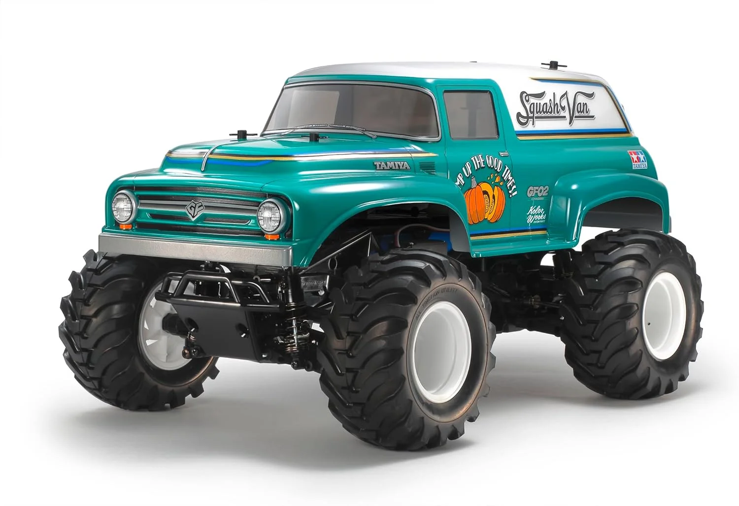 کامیون اسکواش Tamiya 58725 در مقیاس 1:10 RC، مدل 4WD GF-02، ماشین کنترل از راه دور، وسیله نقلیه، مدل سازی، مونتاژ، سرگرمی، کیت RC، بدون رنگ