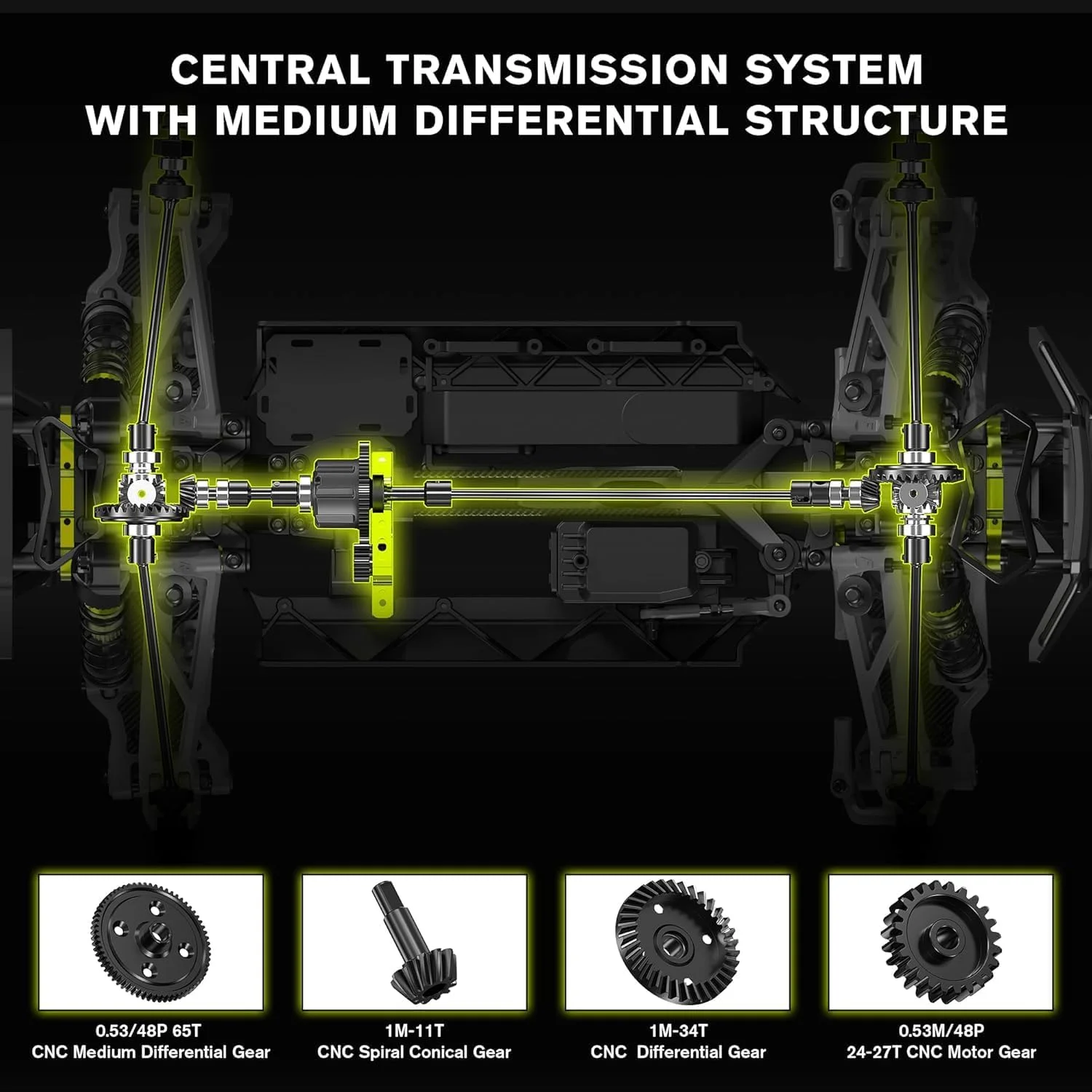 ماشین کنترلی RIAARIO، مقیاس 1:10، کامیون کنترلی براشلس، سرعت 80 کیلومتر در ساعت، ماشین غول پیکر آفرود، 4WD مناسب تمام سطوح، ضد آب