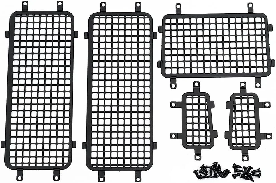 محافظ توری پنجره فولادی ضد زنگ ماشین آرسی RCLions برای ارتقاء ماشین خزنده آرسی TRX4M Defender 1/18