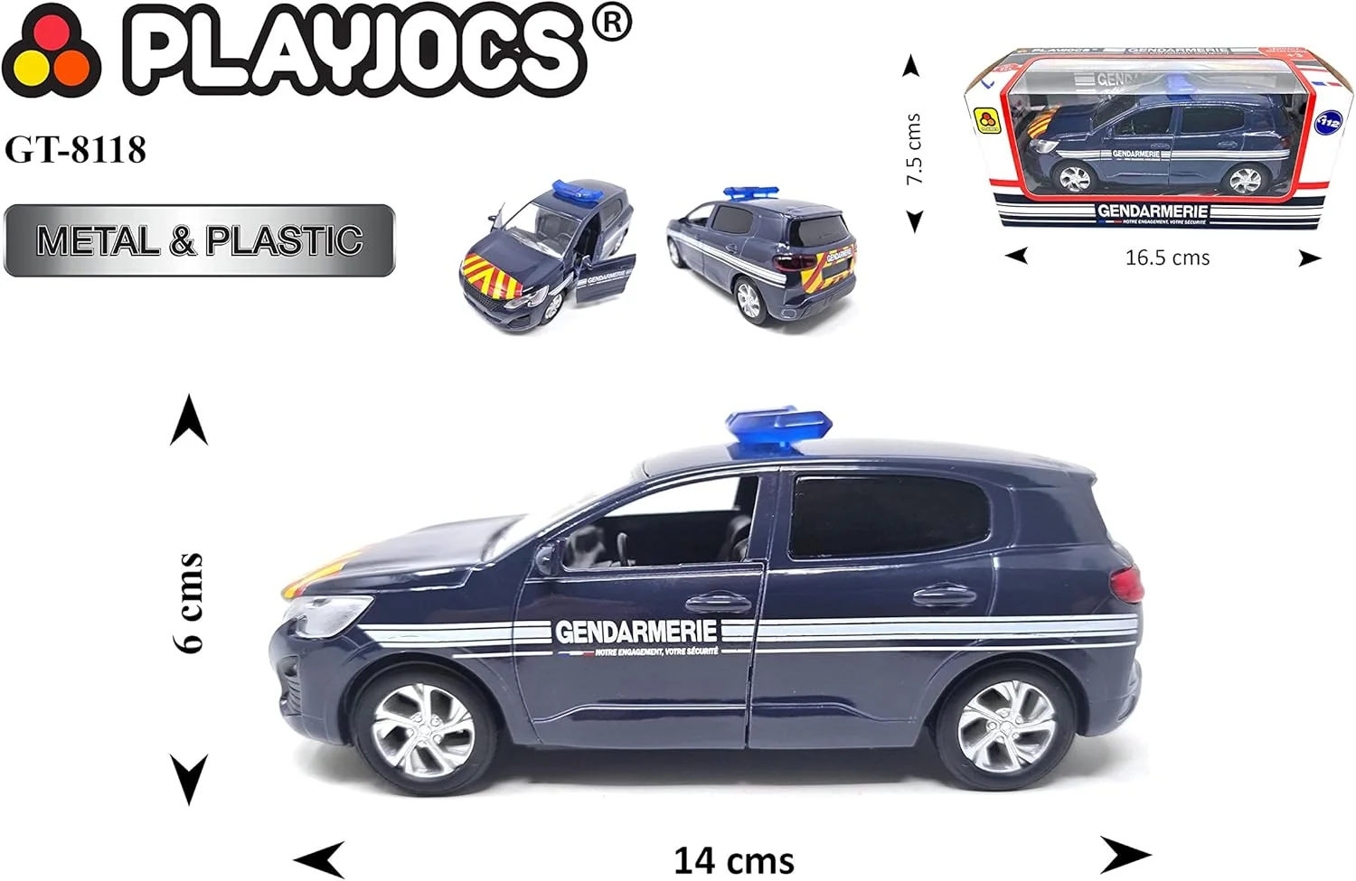 ماشین پلیس مدل PLAYJOCS GT-8118