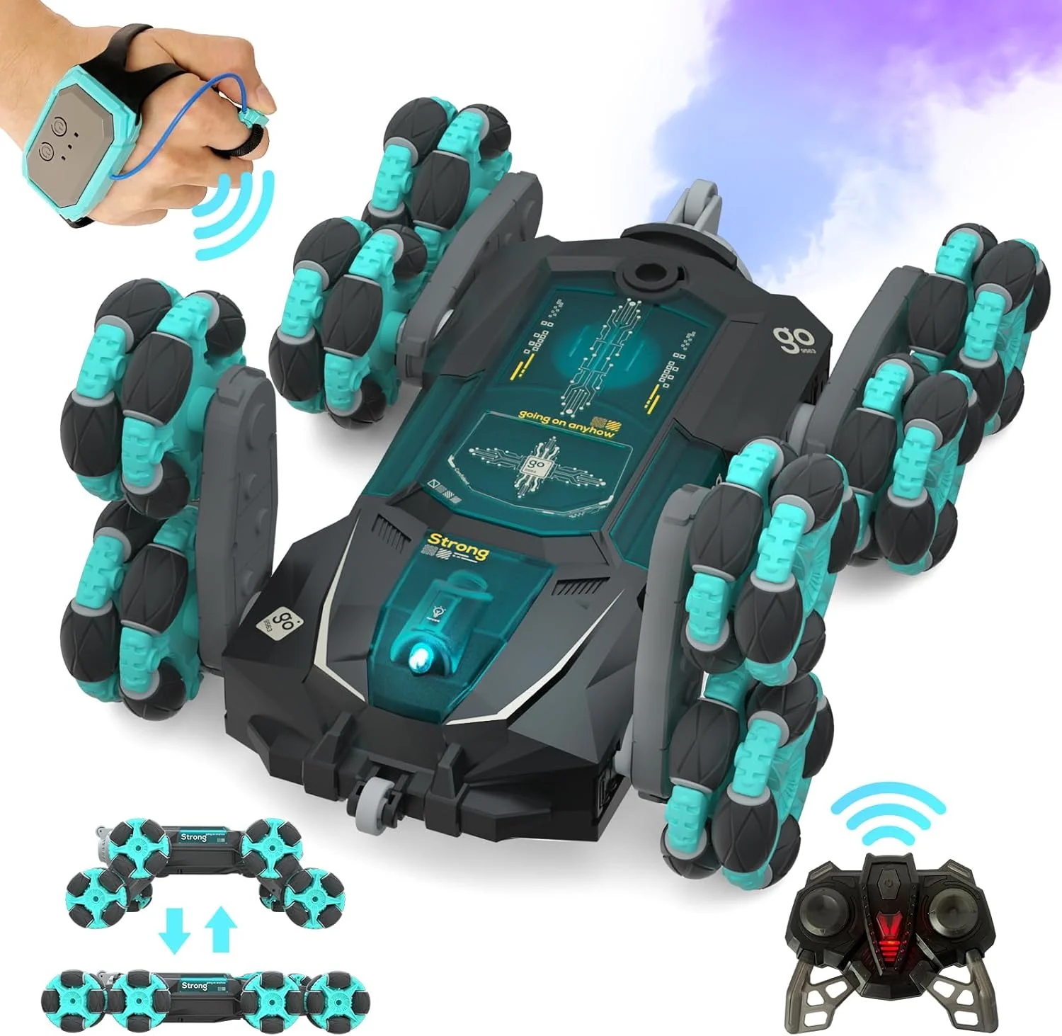 ماشین کنترلی 8WD با کنترل دستی، ماشین بدلکاری با حسگر حرکتی برای پسران 8 تا 13 سال، اسباب بازی های صخره نوردی 2.4 گیگاهرتزی برای کودکان 6-10، 11، 12 ساله، هدیه تولد کریسمس برای پسران و دختران