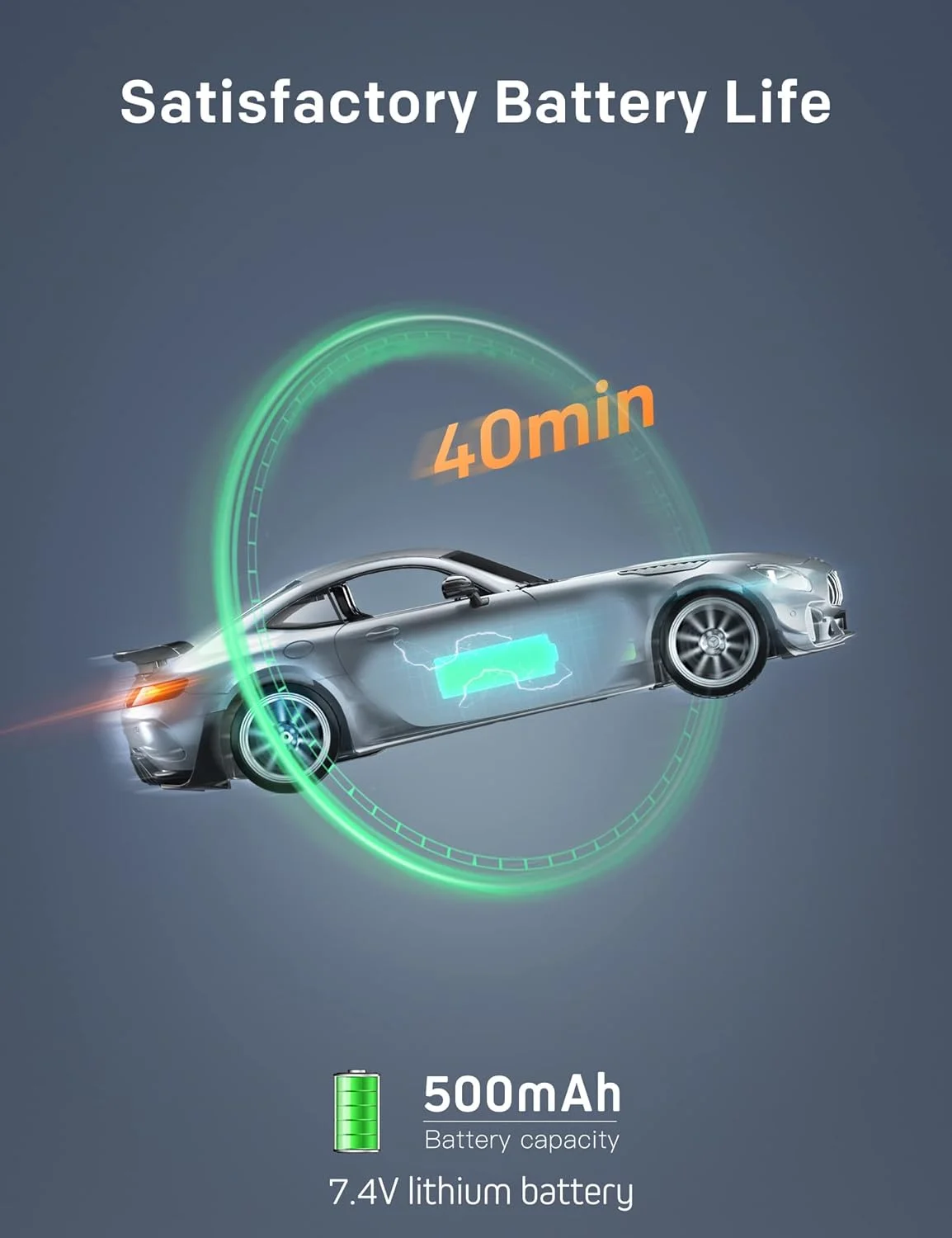 ماشین کنترلی MIEBELY، مرسدس بنز GT R Pro با مقیاس 1/16، دارای باتری قابل شارژ 7.4 ولت 500 میلی آمپر، ماشین دریفت کنترلی 2.4 گیگاهرتز با چراغ های LED، هدیه تولد اسباب بازی برای پسران، کودکان و بزرگسالان 6 سال به بالا