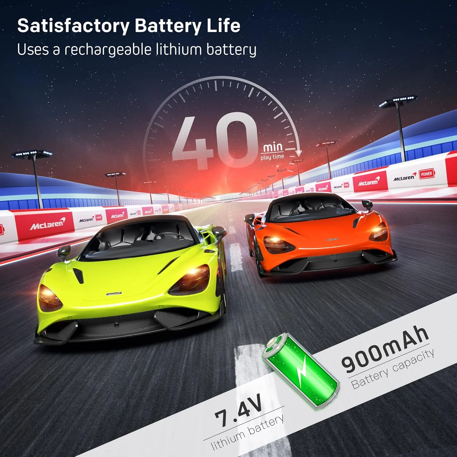 ماشین کنترلی MIEBELY، ماشین های مک لارن RC دارای مجوز رسمی در مقیاس 1/12، ماشین اسباب بازی 7.4 ولت 900 میلی آمپر ساعتی با سرعت 12 کیلومتر در ساعت، مدل ماشین سریع با چراغ جلو برای بزرگسالان، کودکان و پسران 6-12 سال، ایده های هدیه تولد، سبز