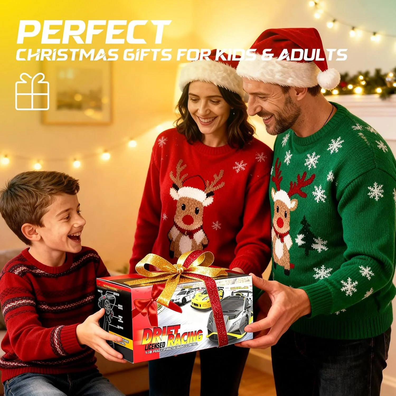 ماشین کنترلی لامبورگینی، مقیاس 1:18، ماشین اسباب بازی رسمی دارای مجوز لامبورگینی، ماشین دریفت آرسی 2.4 گیگاهرتزی برای پسران 6-8 4-6 8-12 سال، ایده های هدیه تولد، ماشین های مسابقه دریفت کوچک (خاکستری)