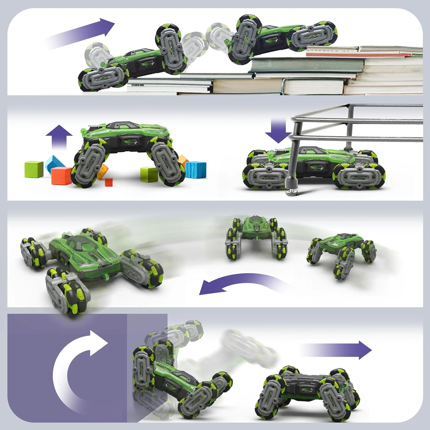 ماشین کنترلی 8WD، ماشین بدلکاری RC با حسگر حرکتی 2.4 گیگاهرتز، اسباب بازی صخره نوردی دو طرفه برای کودکان 9، 10، 11، 12 ساله، هدیه تولد کریسمس، اسباب بازی ماشین کنترلی برای سنین 6، 7، 8-13، 14 پسران و دختران