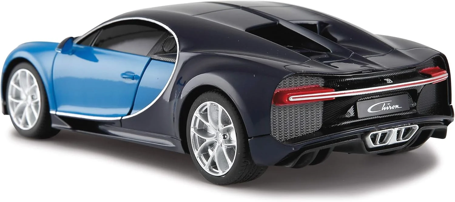 ماشین کنترلی بوگاتی شیرون Jamara 405137، مقیاس 1:24، آبی، 40 مگاهرتز، دارای مجوز رسمی، تا 1 ساعت زمان بازی، سرعت تقریبی 7 کیلومتر بر ساعت، طراحی دقیق، فضای داخلی با جزئیات، پرداخت نهایی با کیفیت بالا