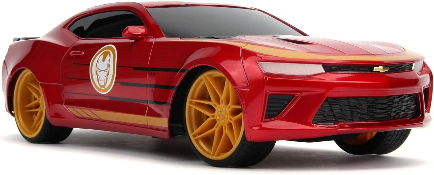 ماشین کنترلی مارول Jada Toys 253226000، شورلت کامارو SS مدل 2016، ماشین، توربو، کنترل از راه دور رادیویی 2 کاناله، عملکرد شارژ USB، شامل باتری، مقیاس 1:16، قرمز ماشین کنترلی مارول Jada Toys 253226000، شورلت کامارو SS مدل 2016، ماشین، توربو، کنترل از راه دور رادیویی 2 کاناله، عملکرد شارژ USB، شامل باتری، مقیاس 1:16، قرمز