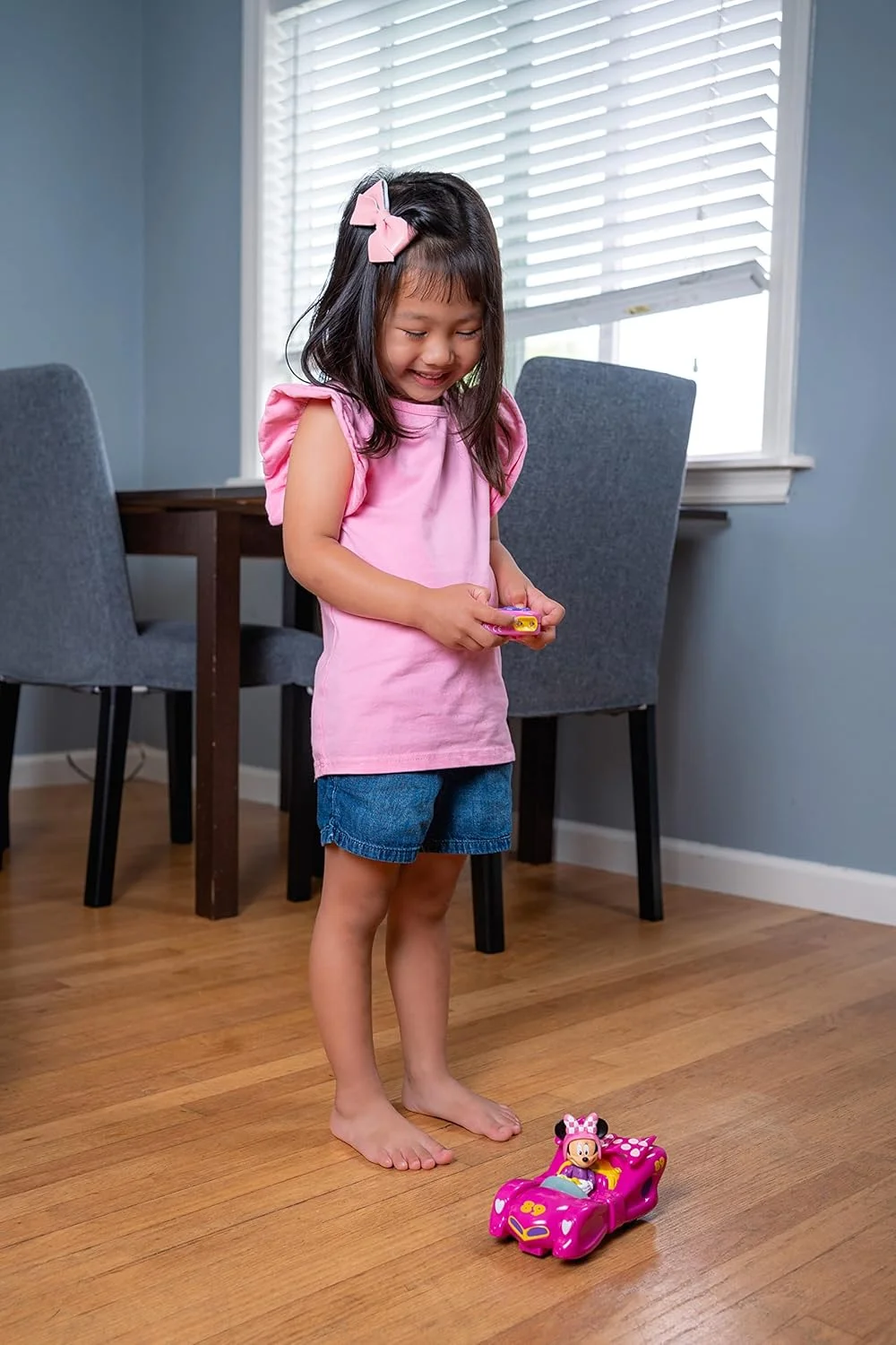 ماشین کنترلی میکی ماوس و مسابقات جاده ای دیزنی از Jada Toys، صورتی آتشین