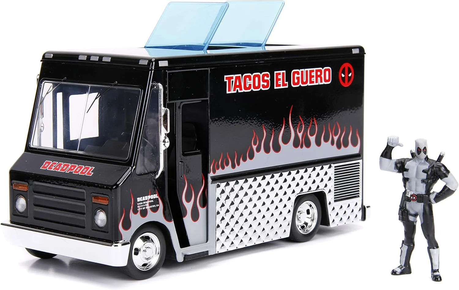 ماشین تاکو تراک هالیوود رایدز مدل 30540 Jada مقیاس 1:24 به همراه فیگور ددپول X-Force