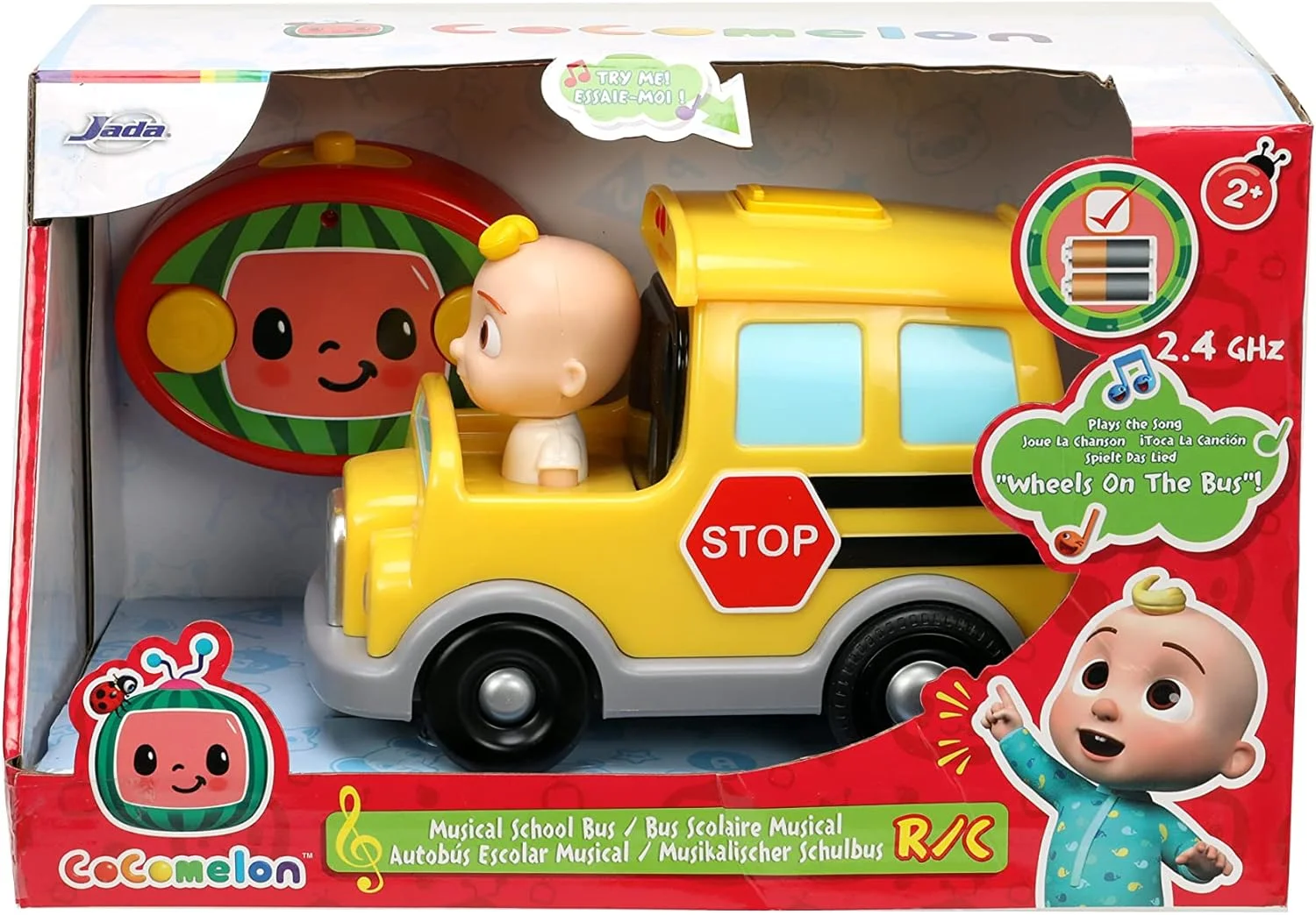 اتوبوس مدرسه کنترلی Jada Toys Cocomelon، 19 سانتی متر، اسباب بازی برای کودکان