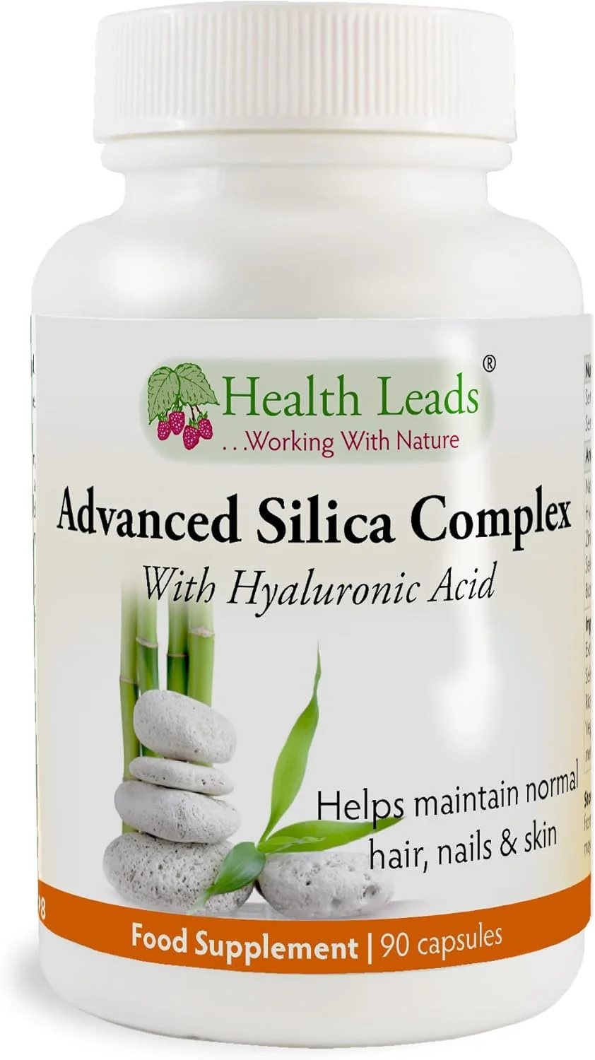 کمپلکس پیشرفته سیلیس، سیلیس طبیعی با قدرت بالا از عصاره بامبو، روی، سلنیوم و بیوتین به حفظ سلامت مو، پوست و ناخن کمک می کند، بدون استئارات منیزیم، 90 کپسول