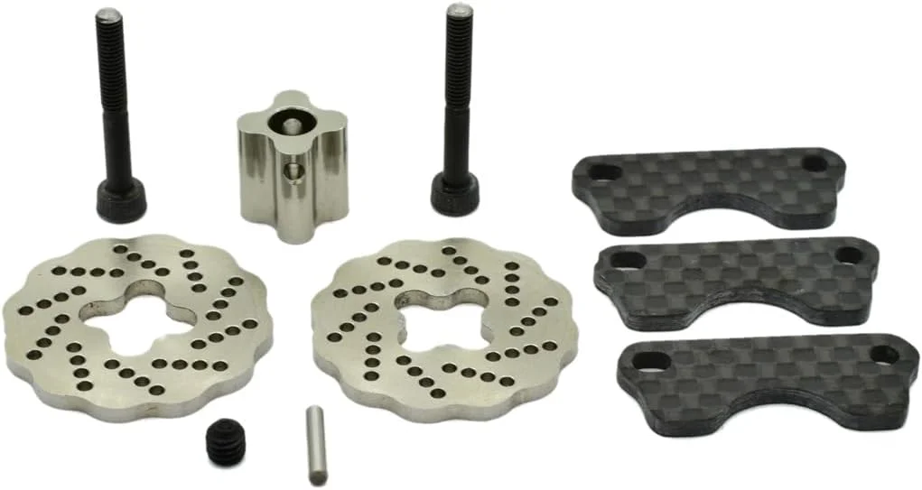 دیسک ترمز موجی فولادی و لنت کربنی Hot Racing مقیاس 1/10 برای Jato دیسک ترمز موجی فولادی و لنت کربنی Hot Racing مقیاس 1/10 برای Jato